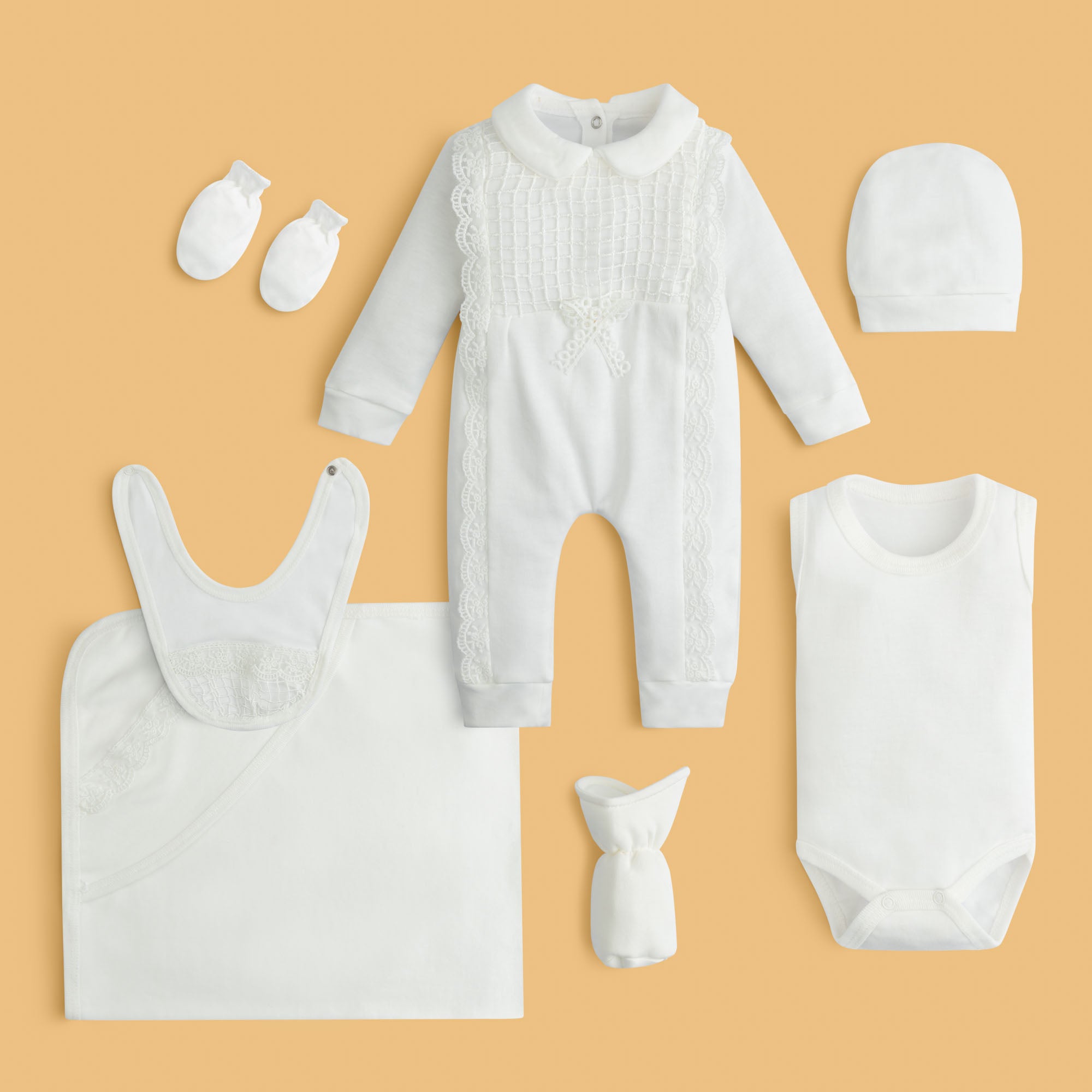 Pure White Baby Essentials Set
