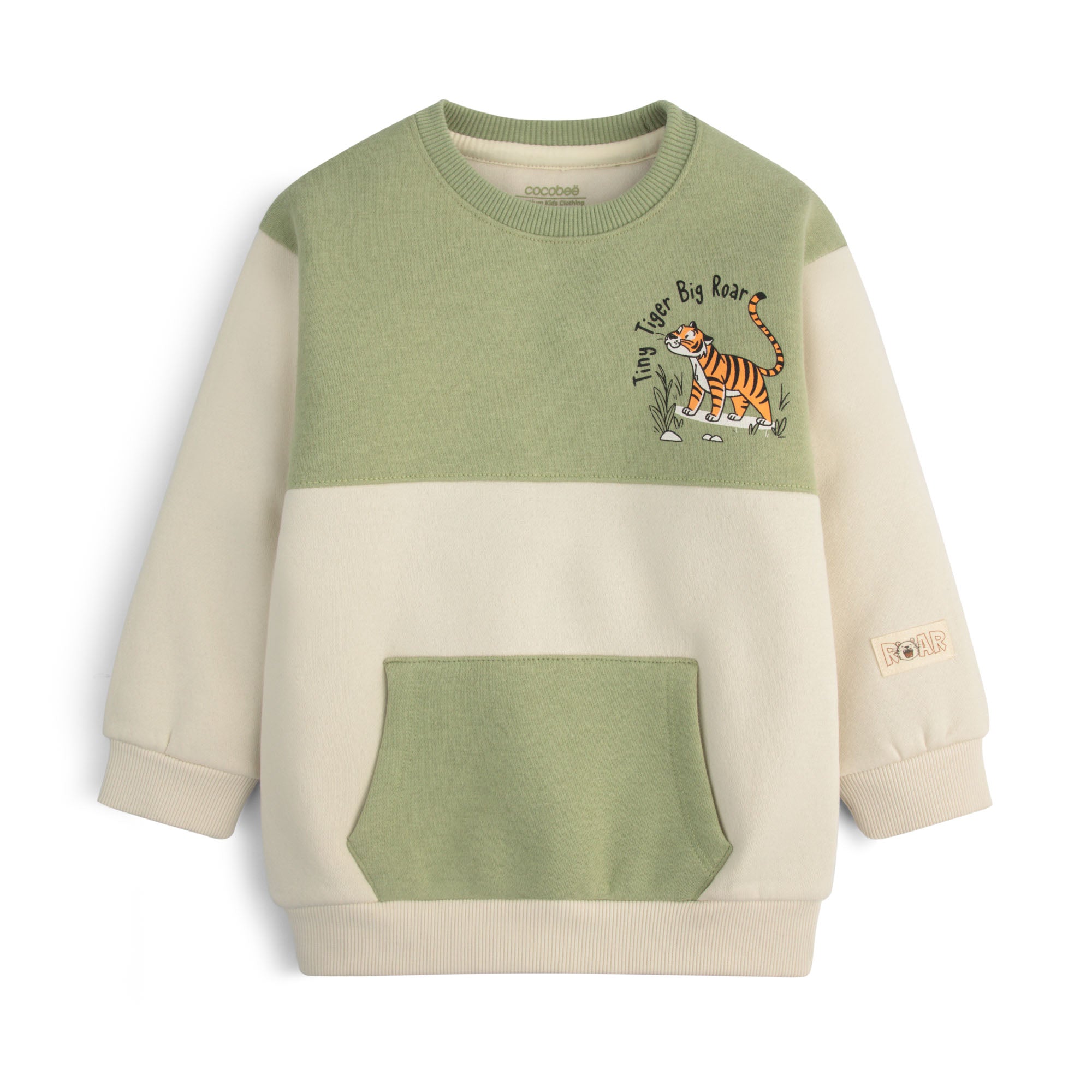 Color-Block Pocketed Sweatshirt