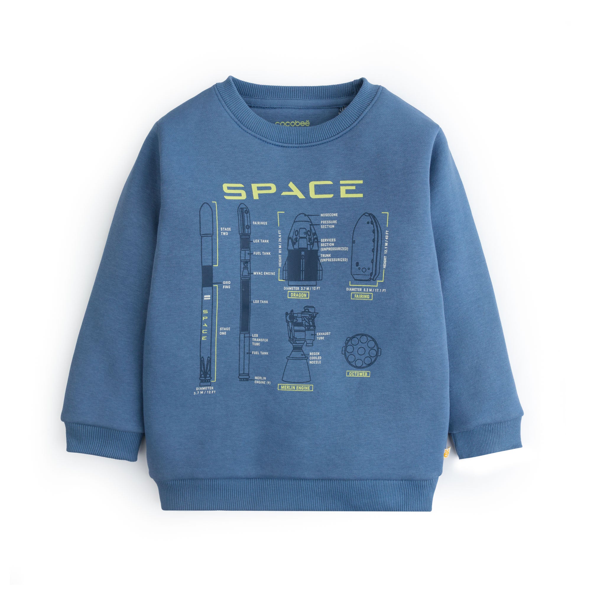Slate Blue Printed Sweatshirt