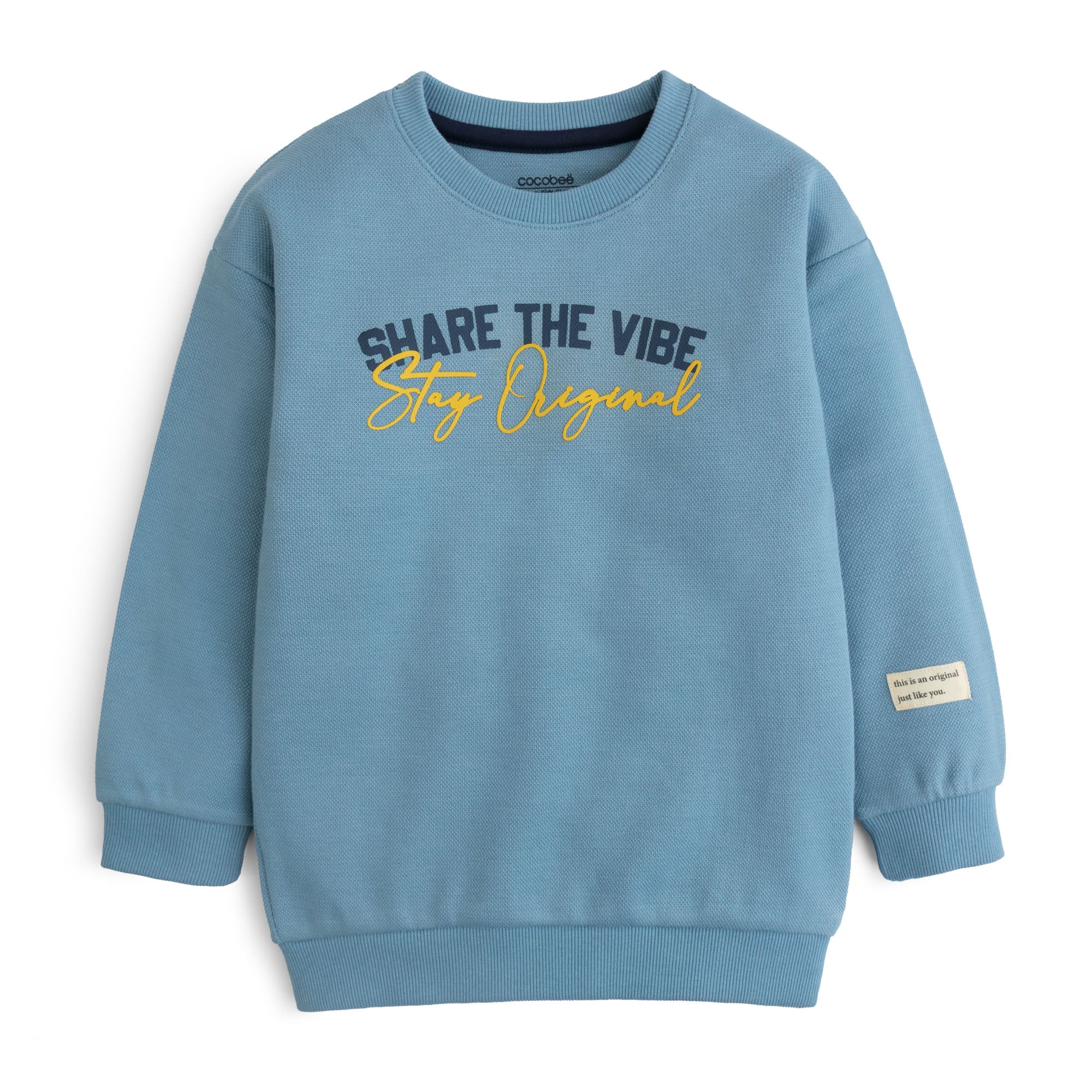 Glacier Blue Printed Sweatshirt