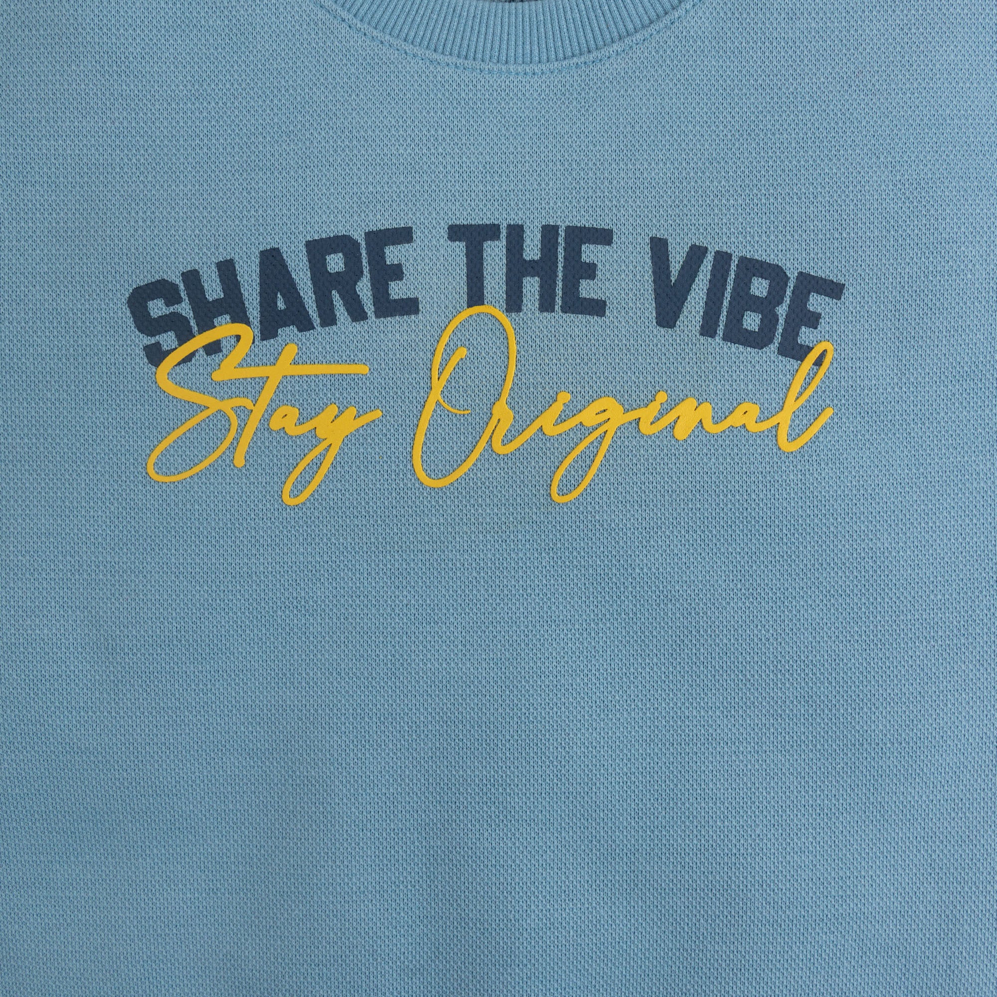 Glacier Blue Printed Sweatshirt