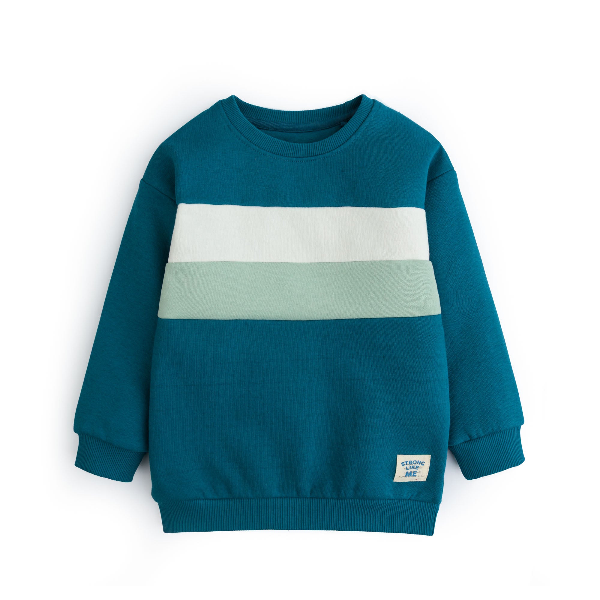 Teal Triple Stripe Sweatshirt