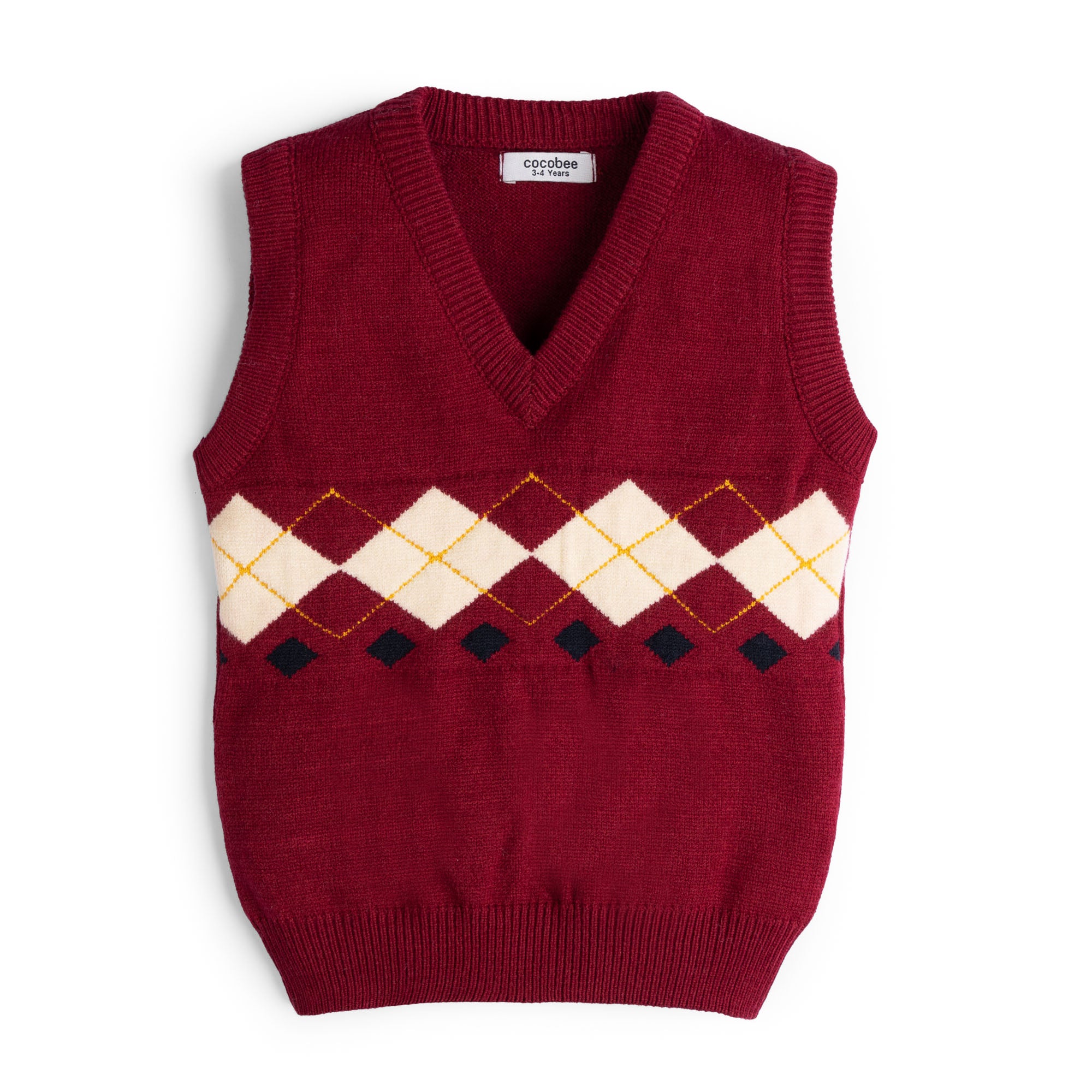 Maroon Argyle Sweater – cocobee