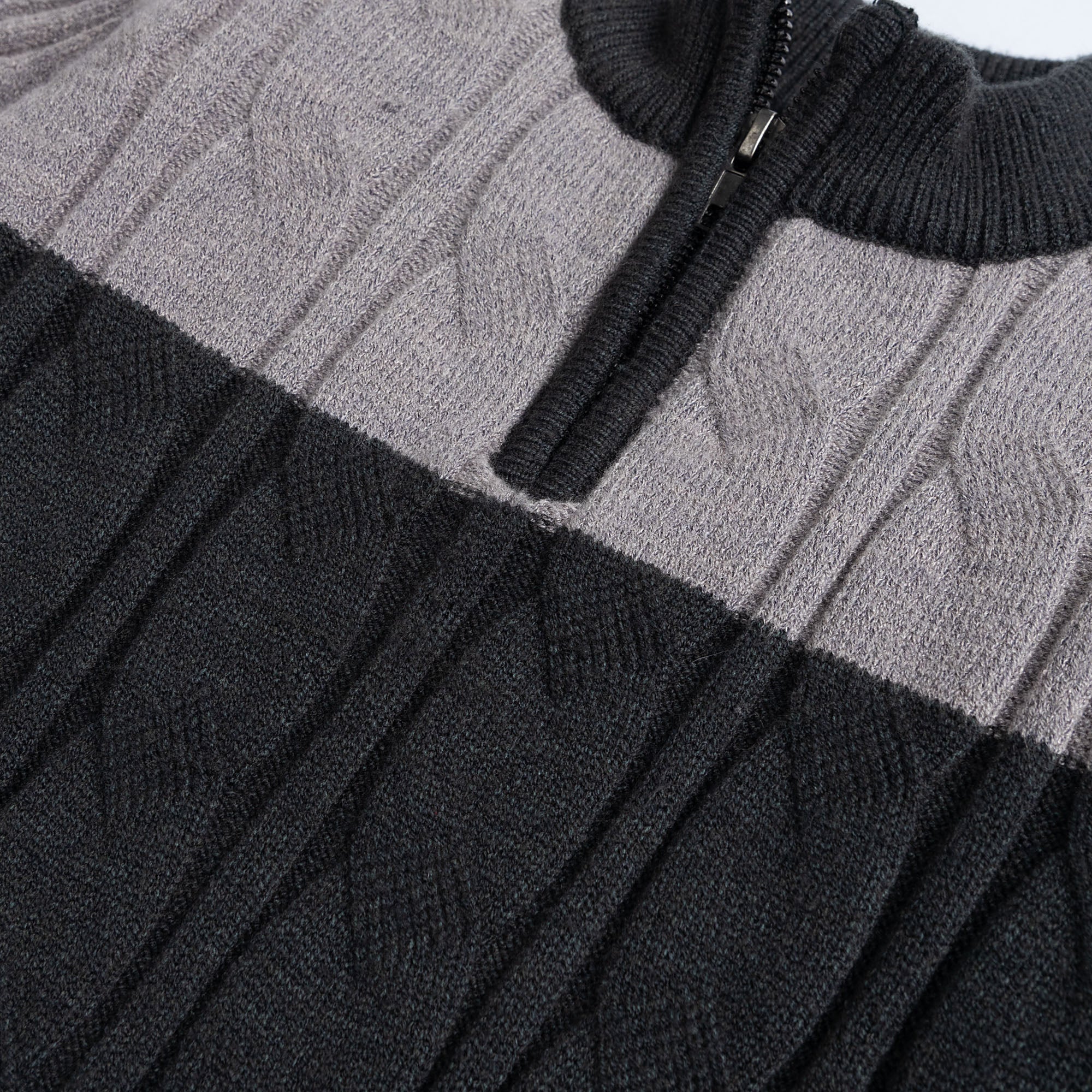 Greyish Mock Neck Sweater