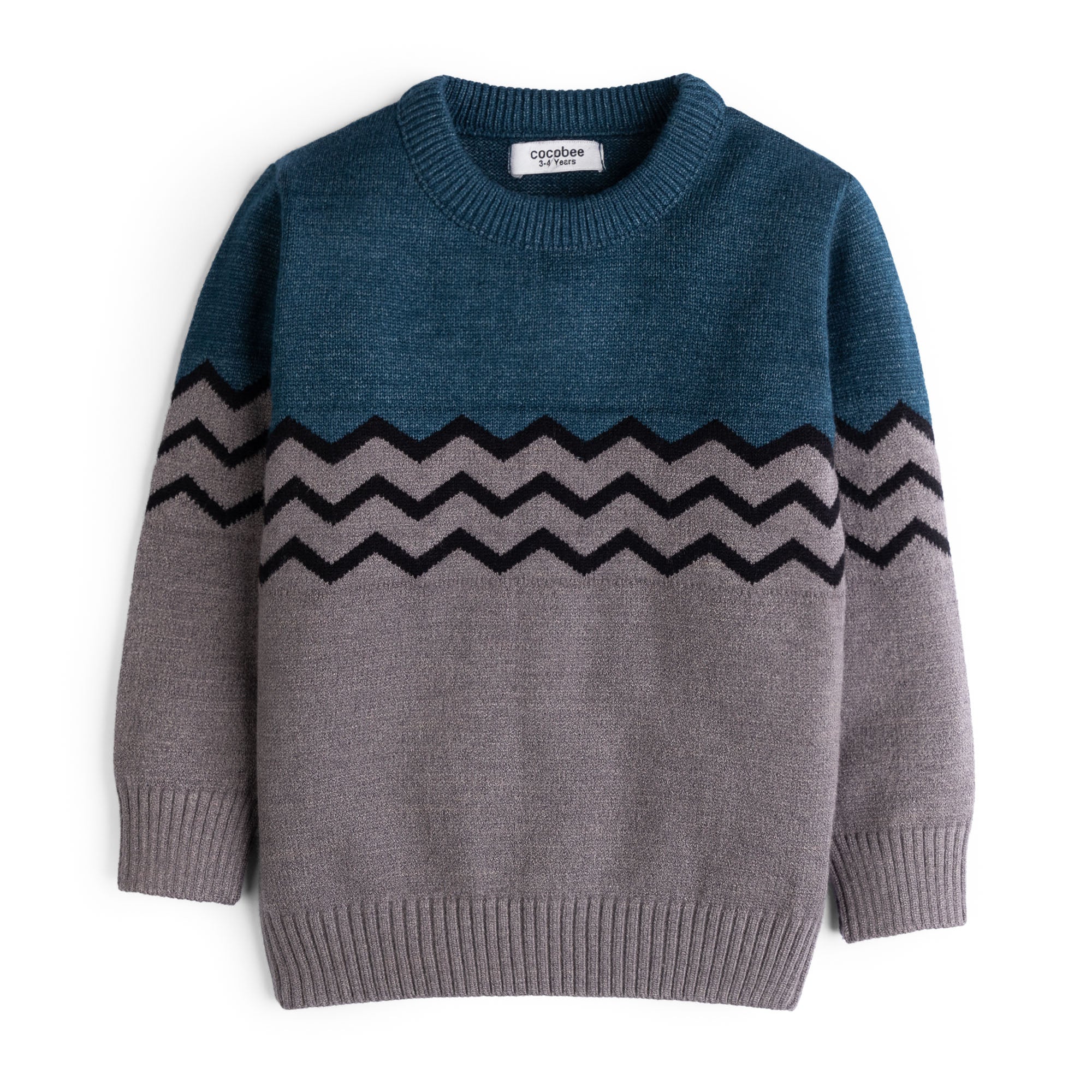 Color-Block Knitted Sweater