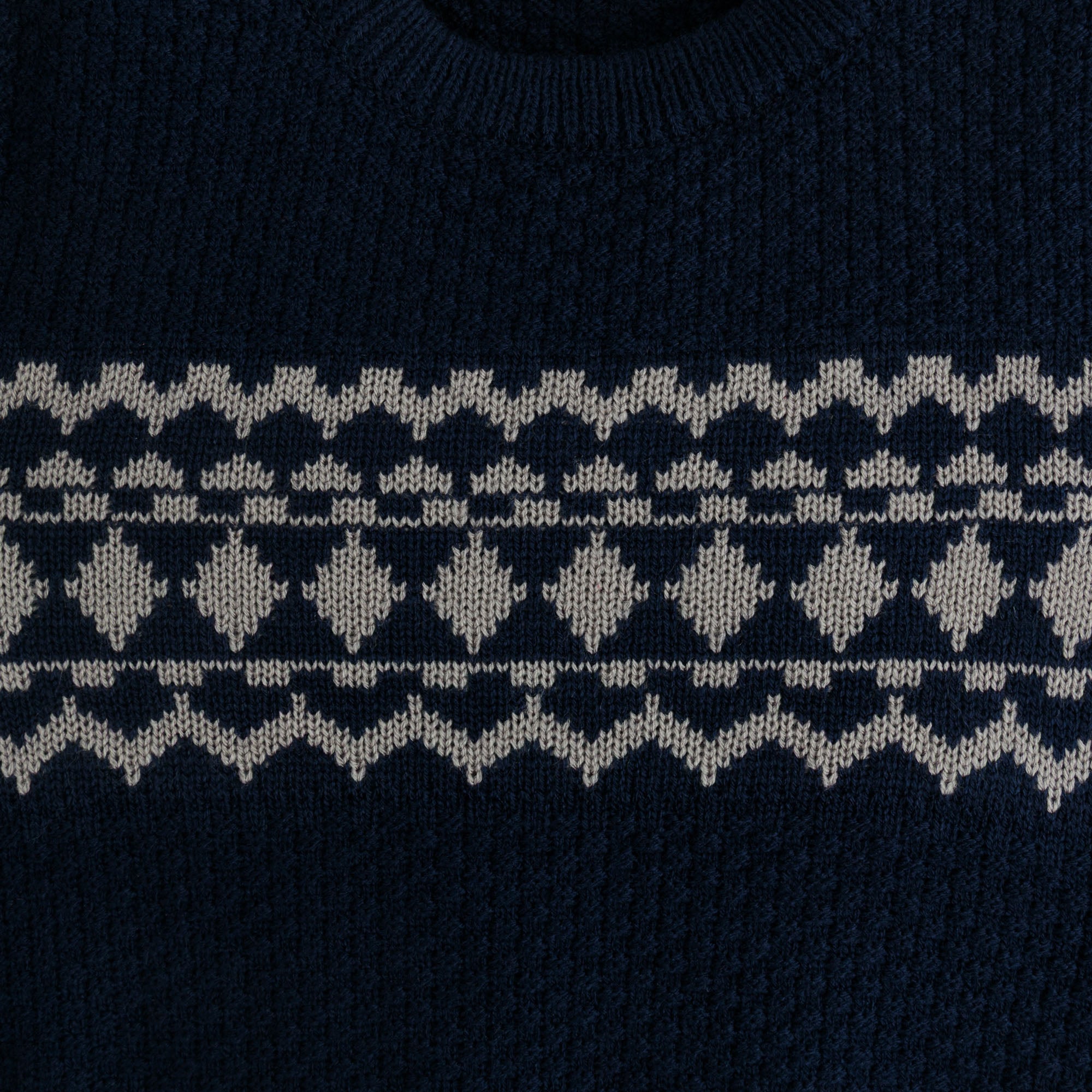 Dark Blue Nordic Sweater