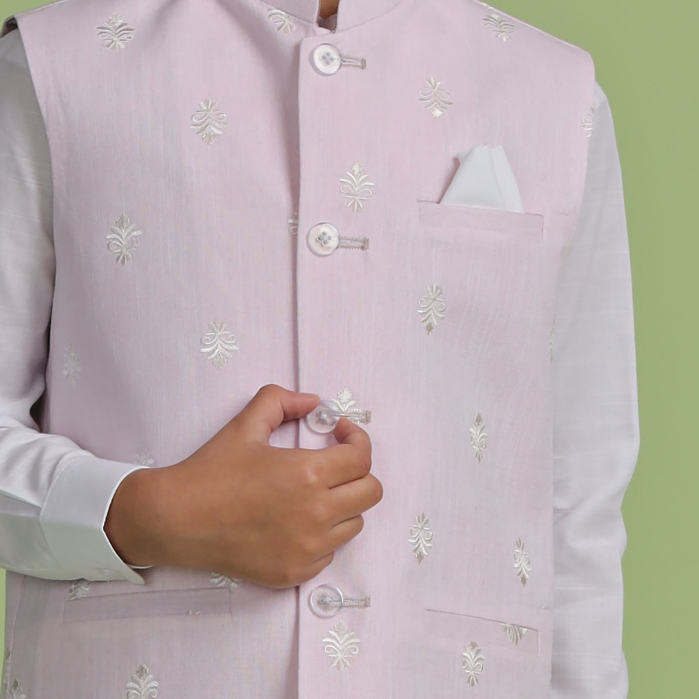 Fairy Pink Embroidered Wasitcoat