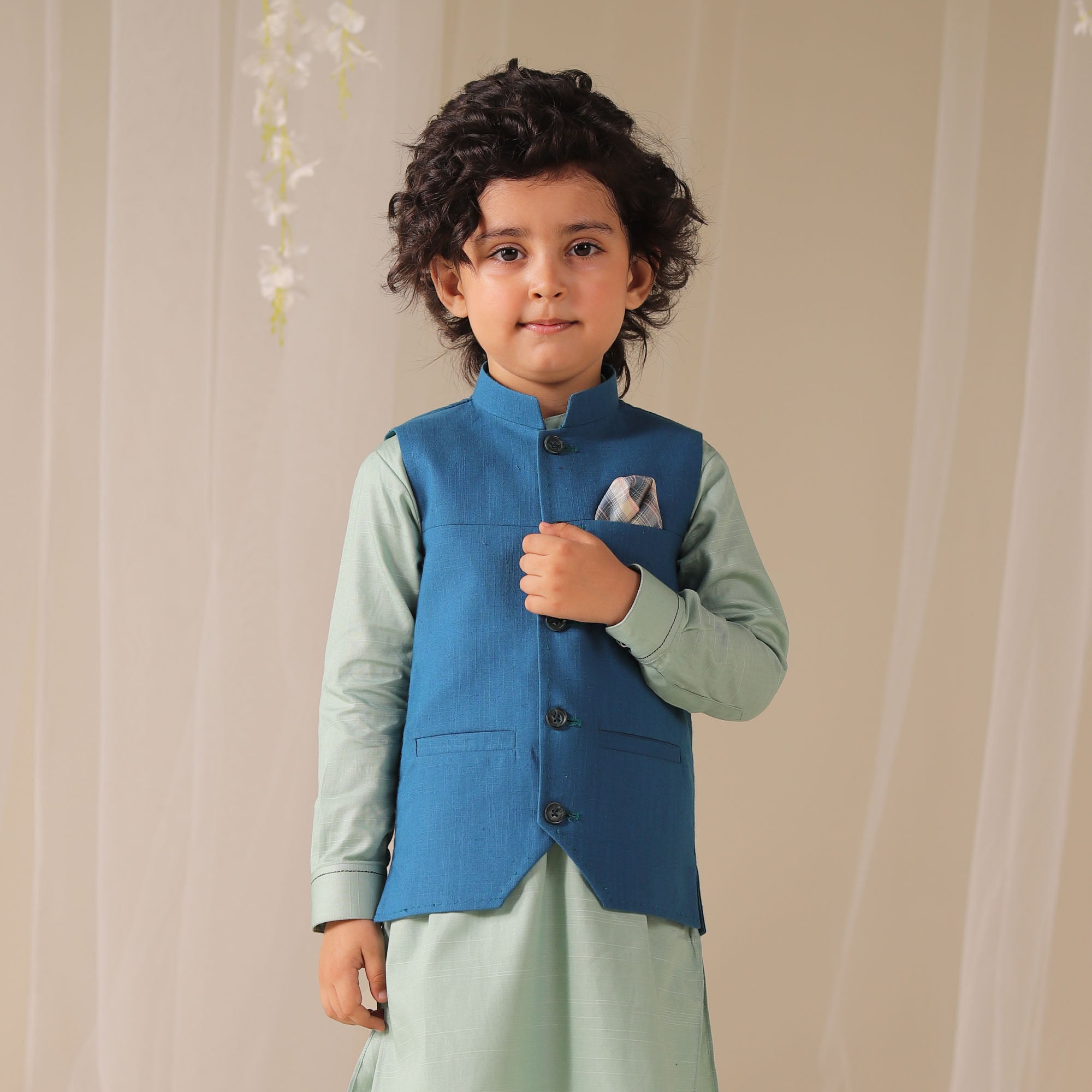 Sapphire Blue Festive Waistcoat