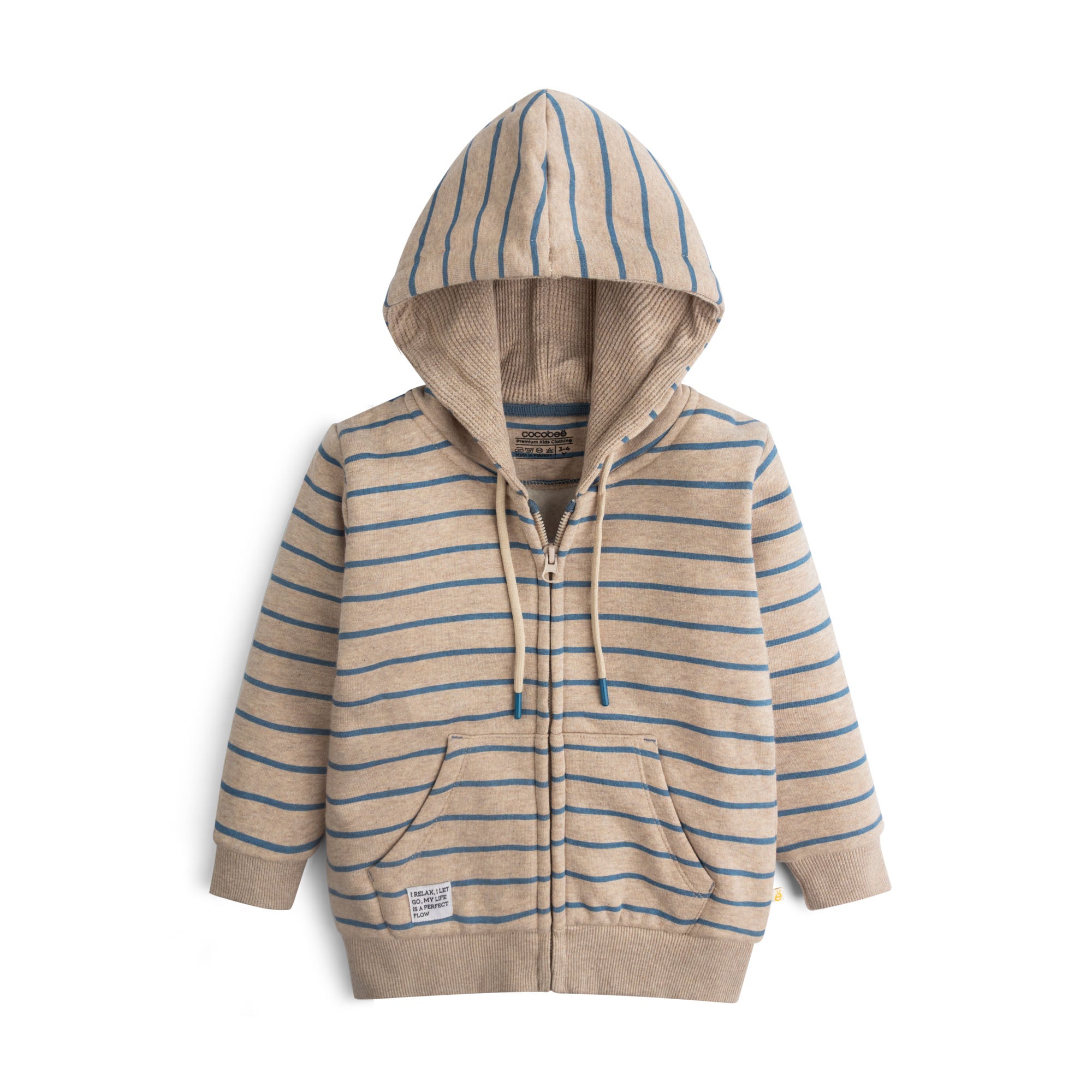 Harbor Stripe Zip-Up Hoodie