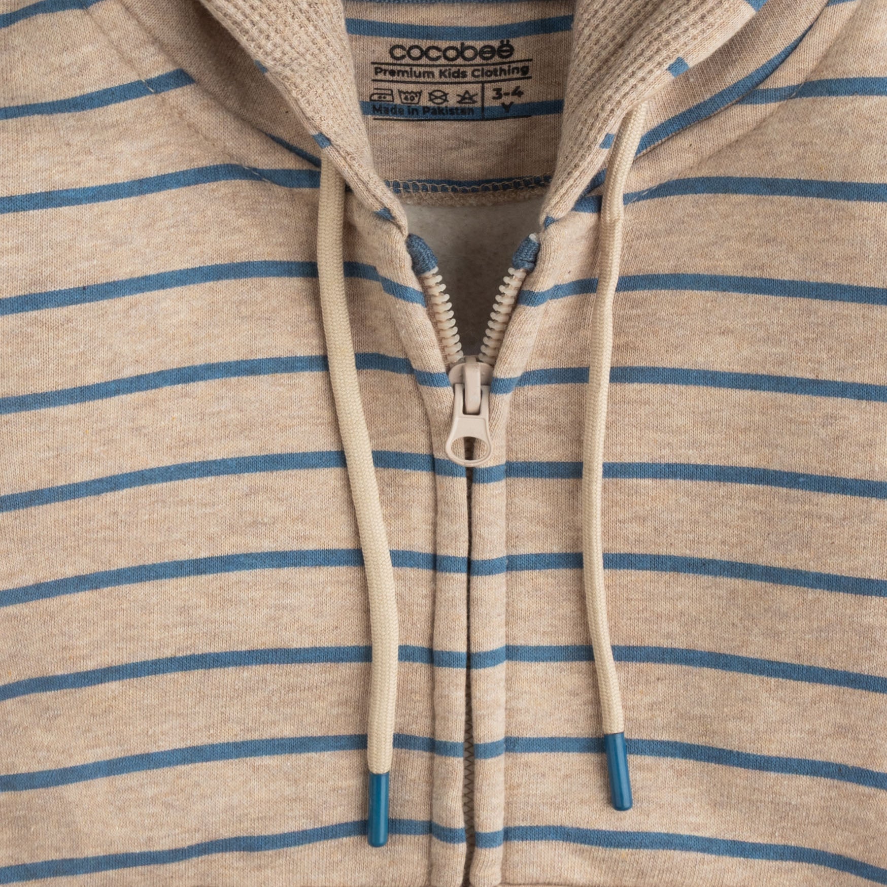 Harbor Stripe Zip-Up Hoodie