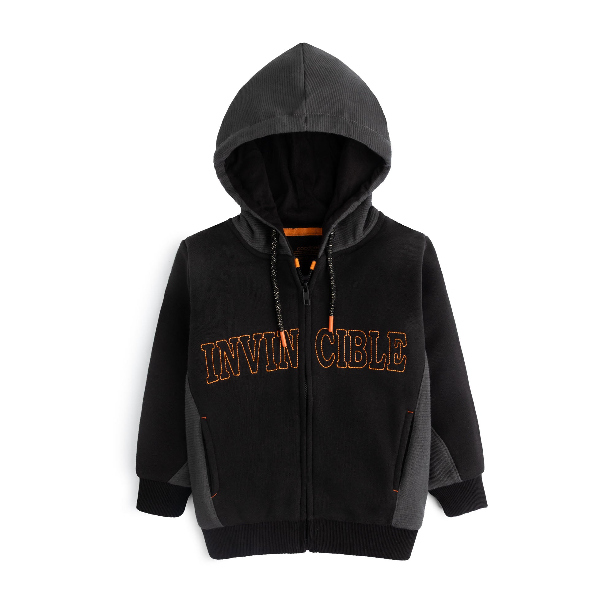 Black Invincible Zipper Hoodie