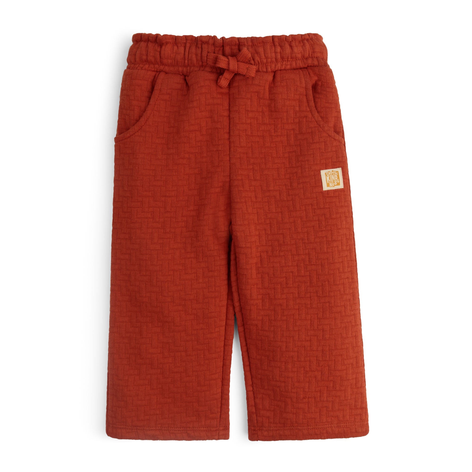 Burnt Orange Quilted Trouser