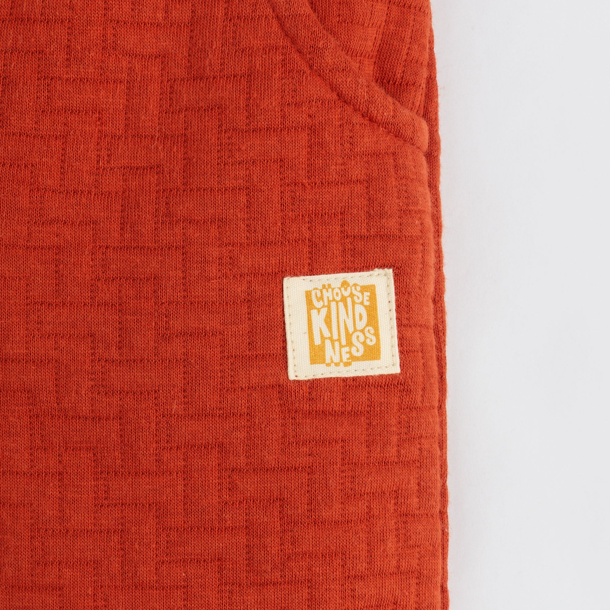 Burnt Orange Quilted Trouser