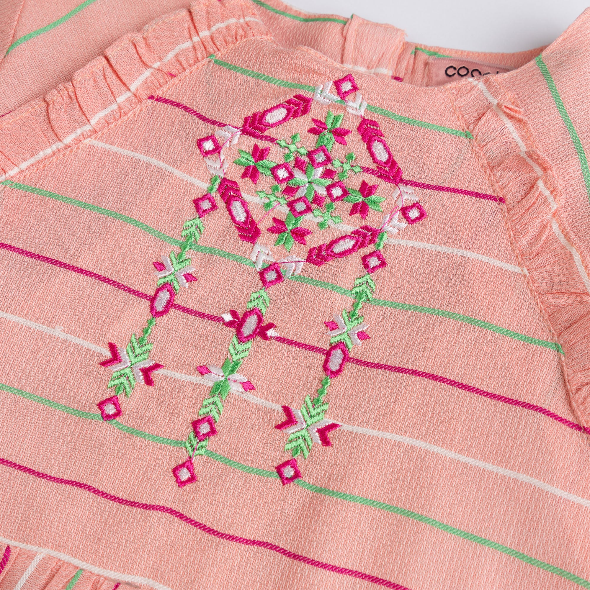 Lining Pink Embroidered Top