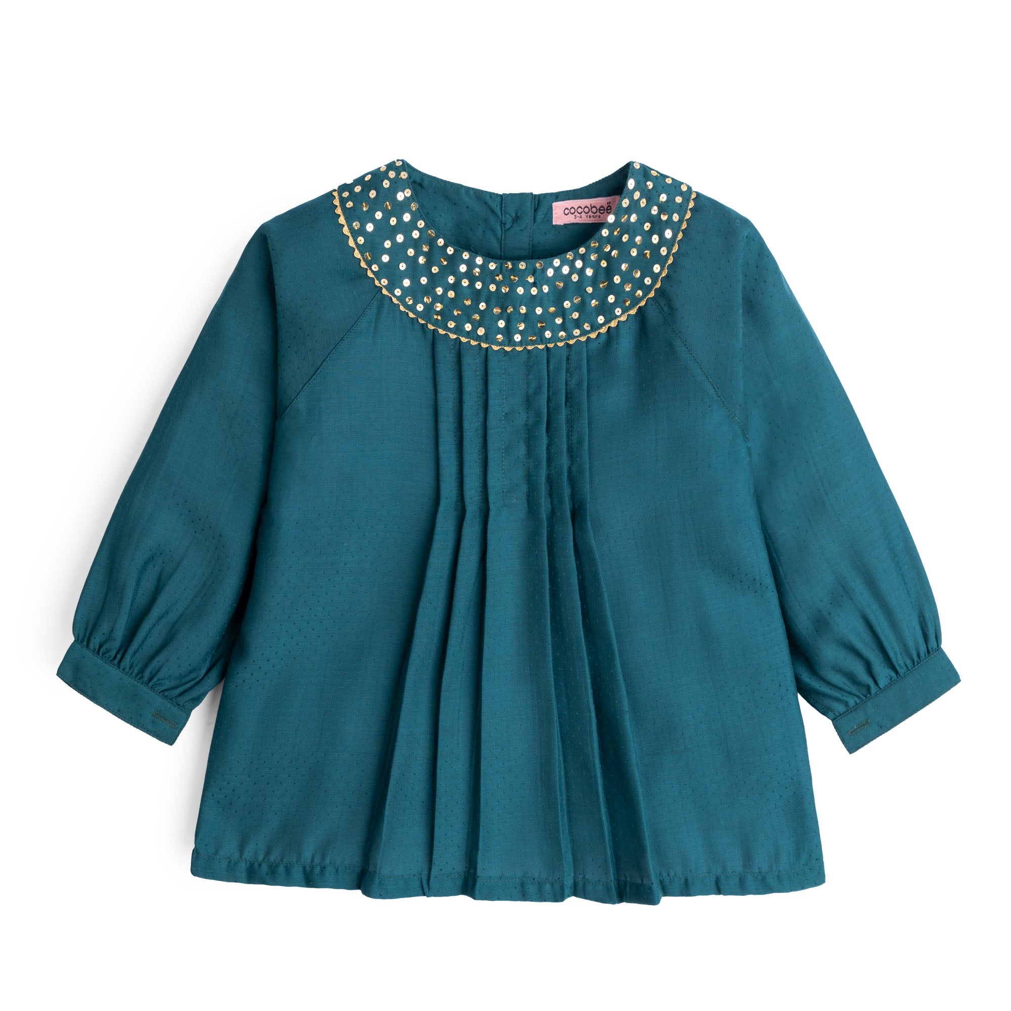 Teal Blue Sequined Top
