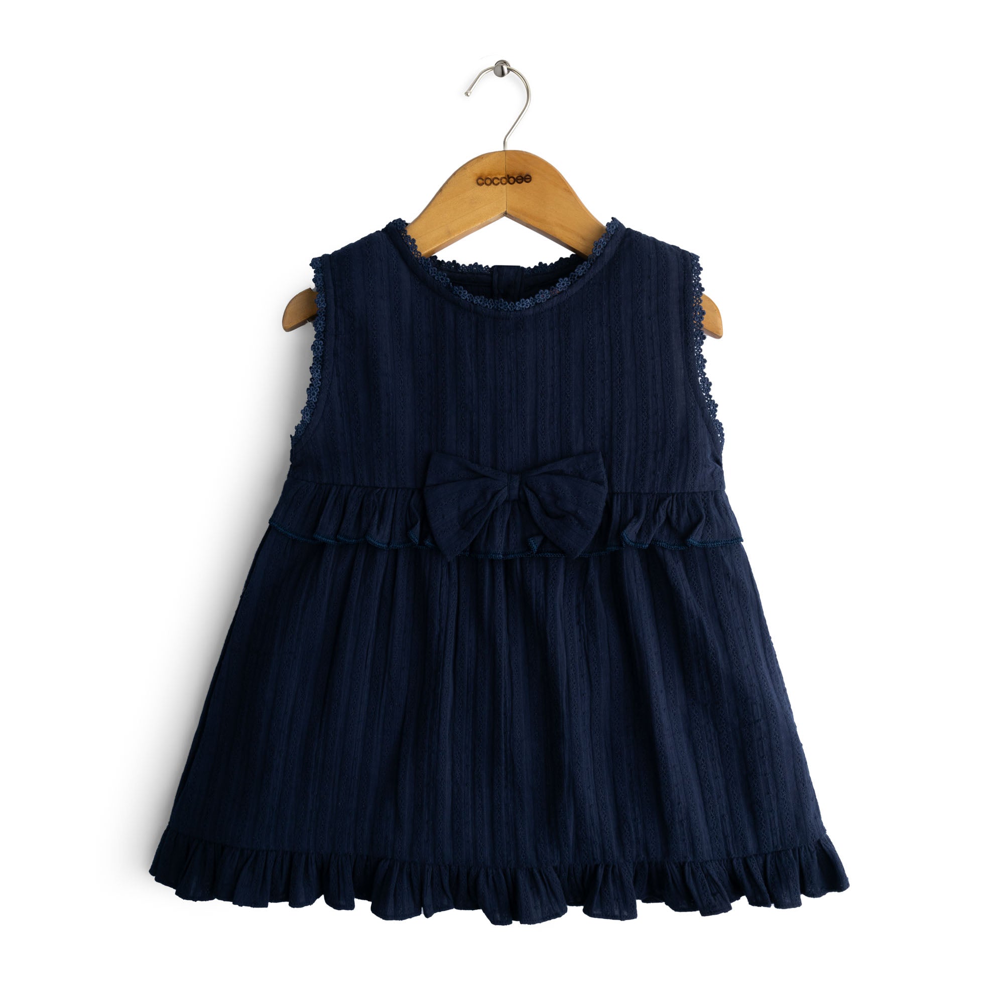 Navy Blue Weaving Top