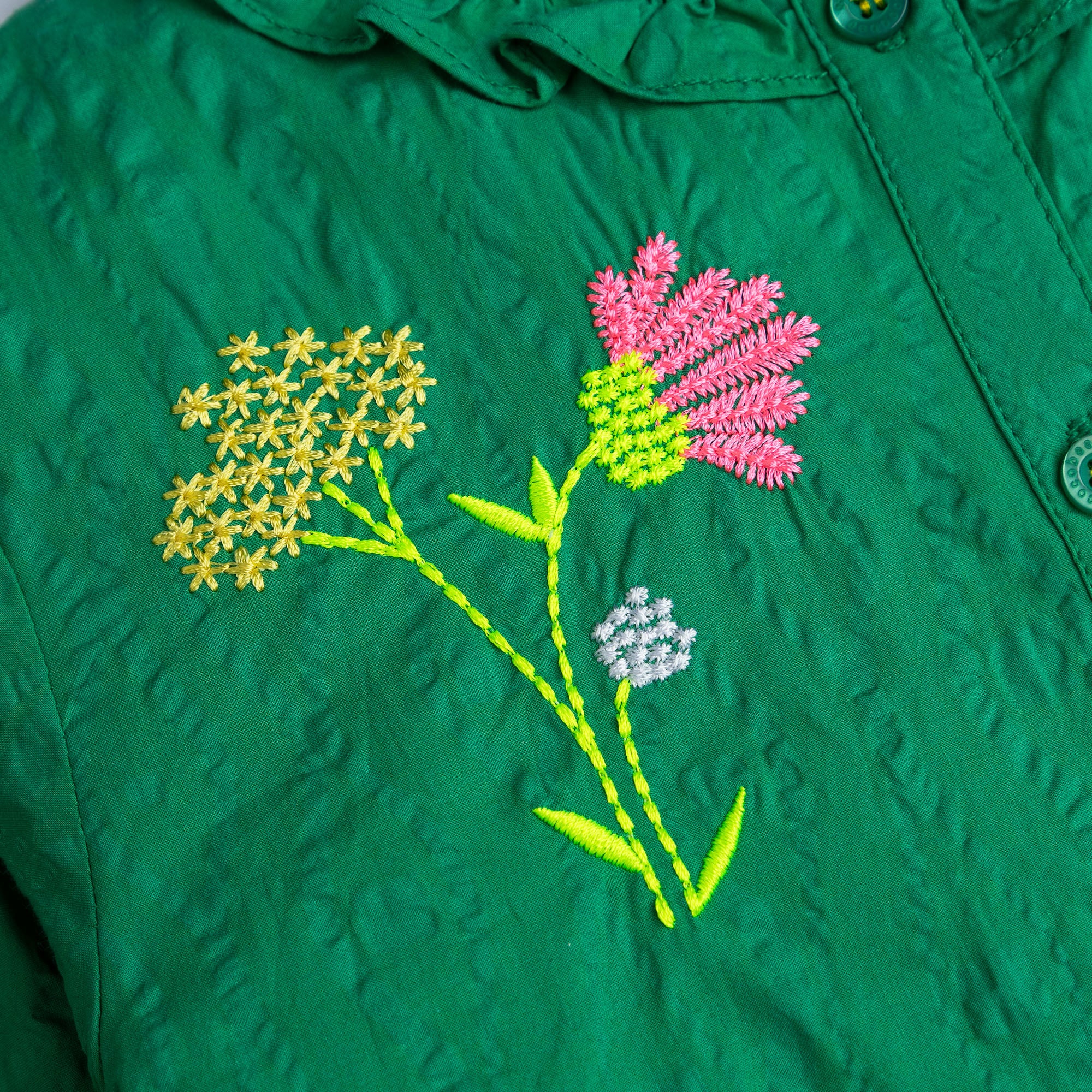 Emerald Green Embroidered Top