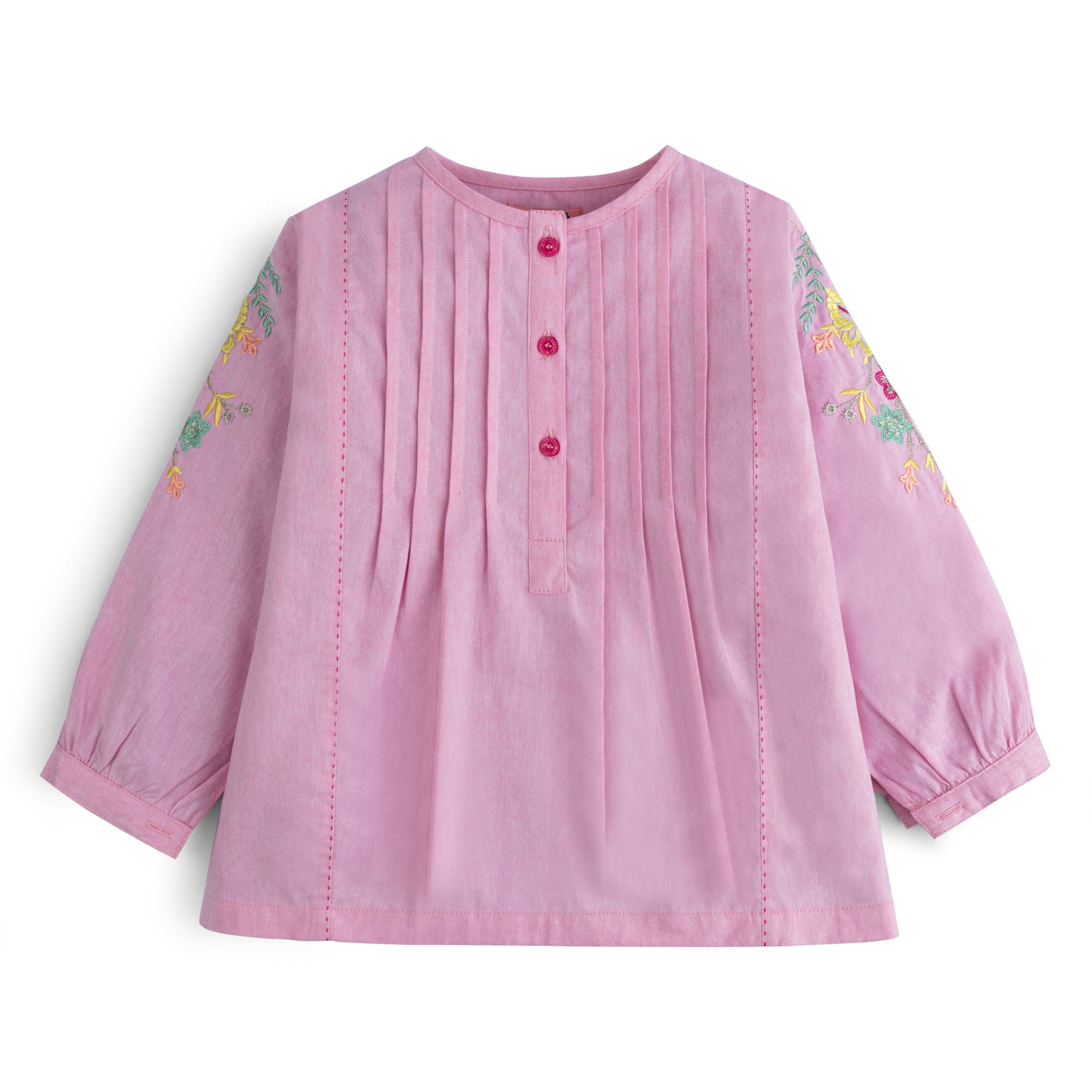 Pink Petal Embroidered Top