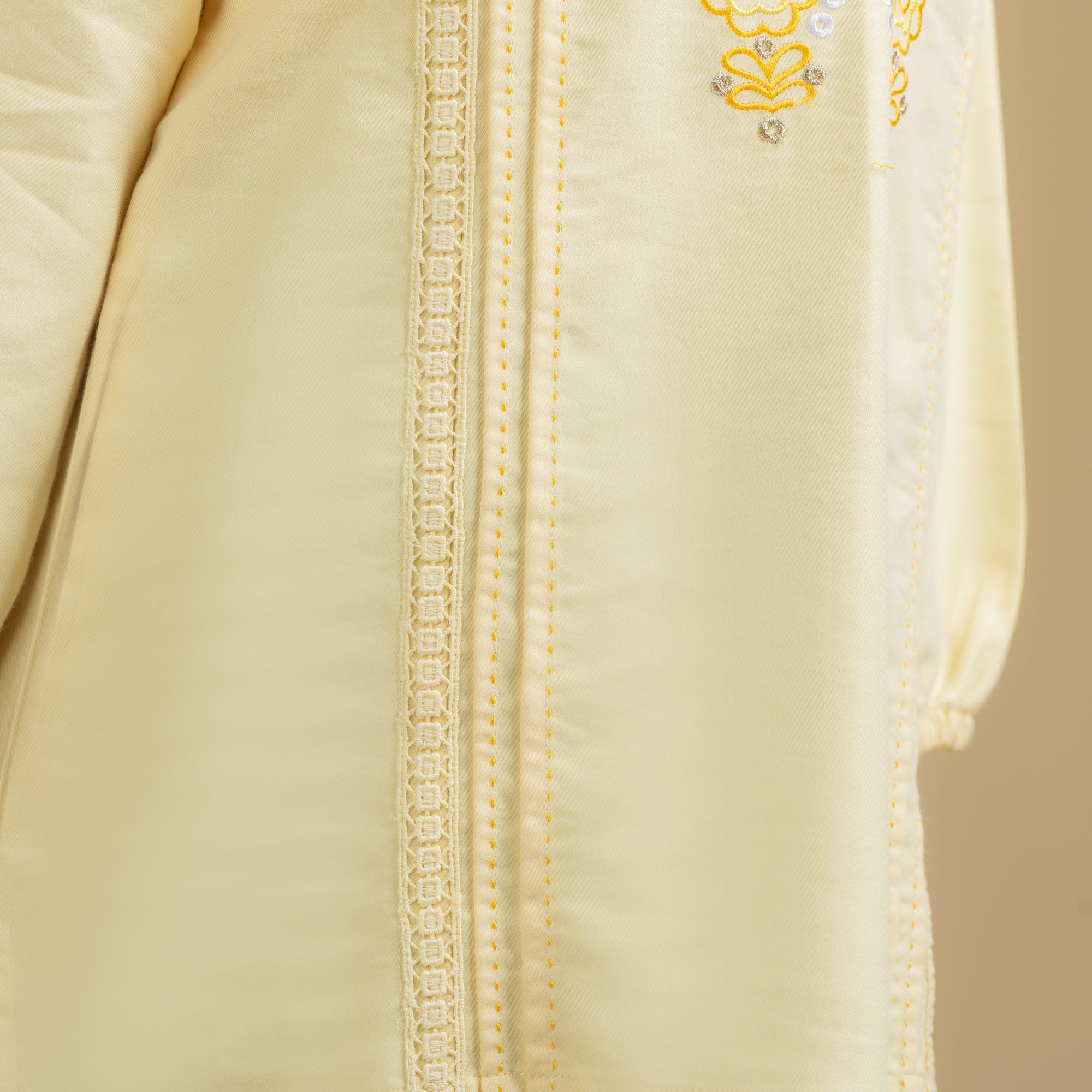 Embroidered Pale Yellow Top