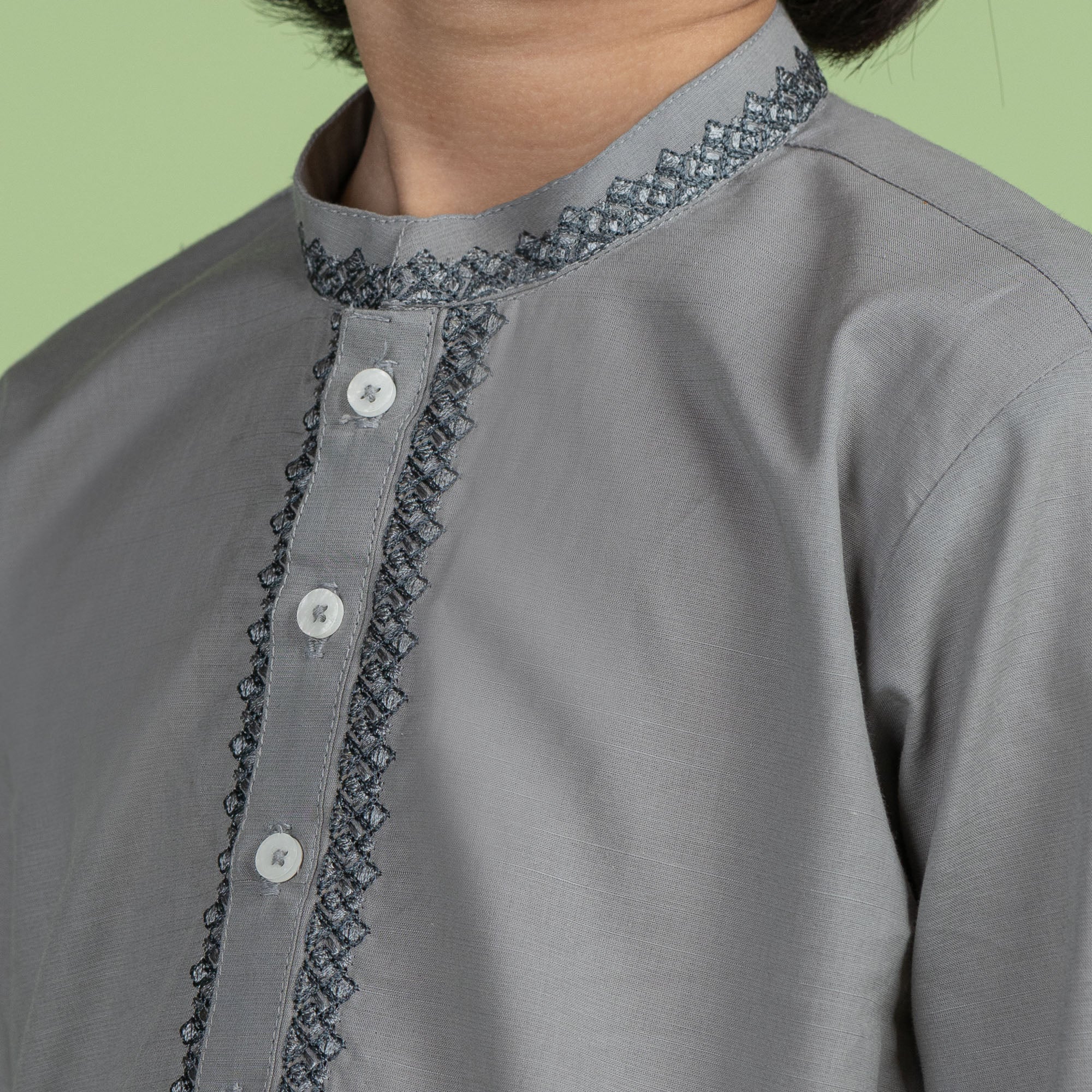 Grey Embroidered Kurta Pajama