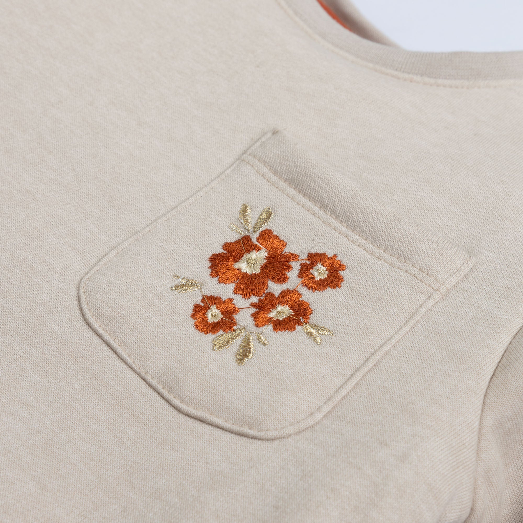 Beige Floral Sweatshirt – cocobee