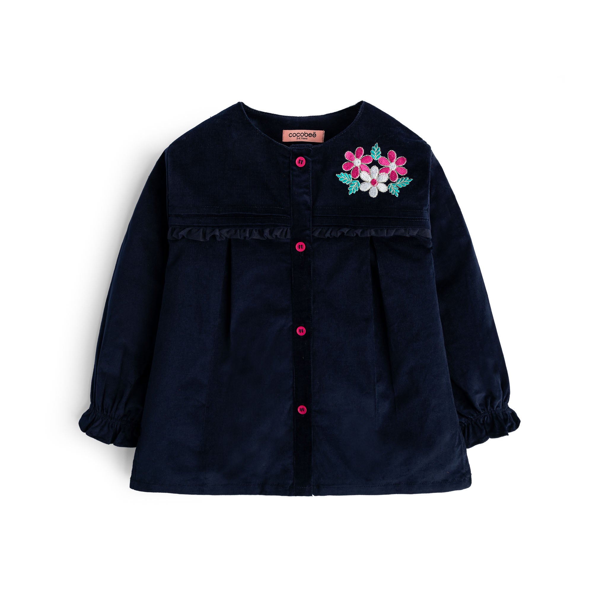 Blueberry Embroidered Top