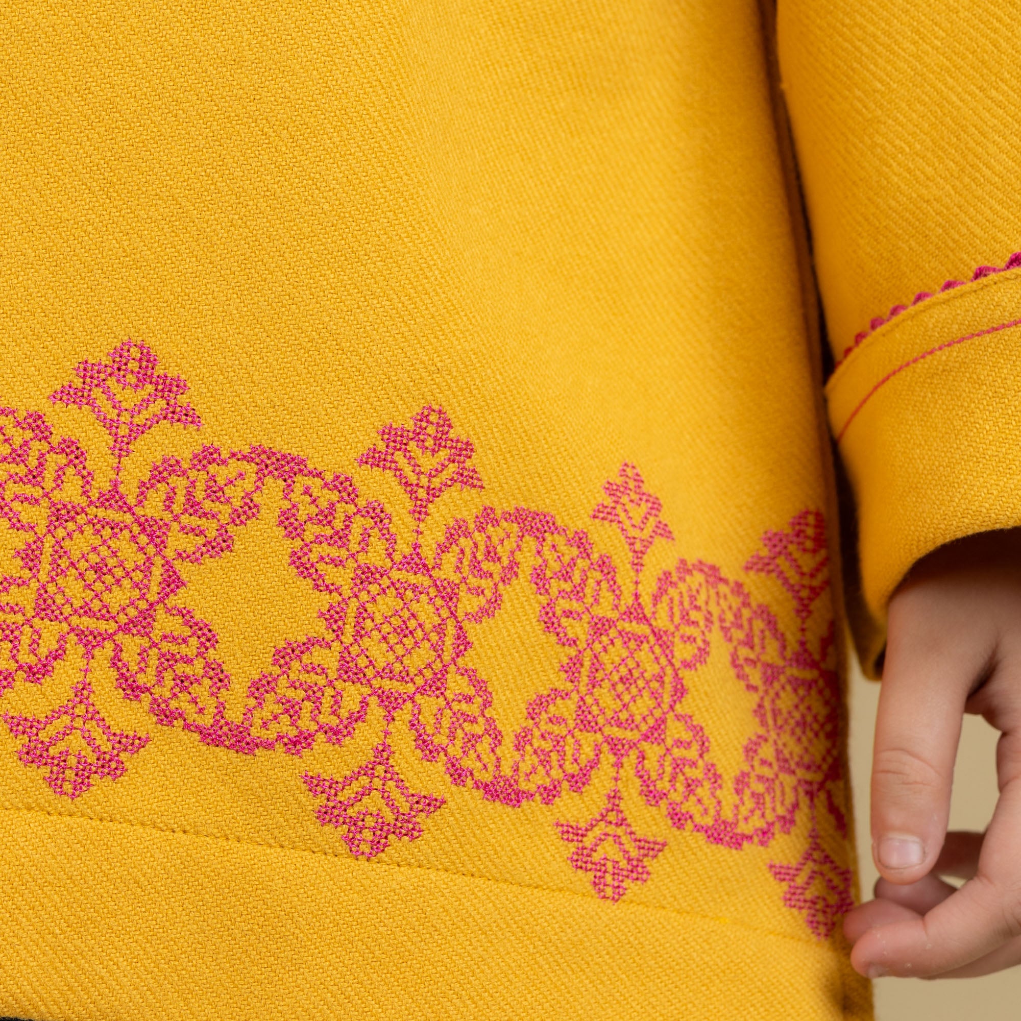 Posh Yellow Embroidered Top