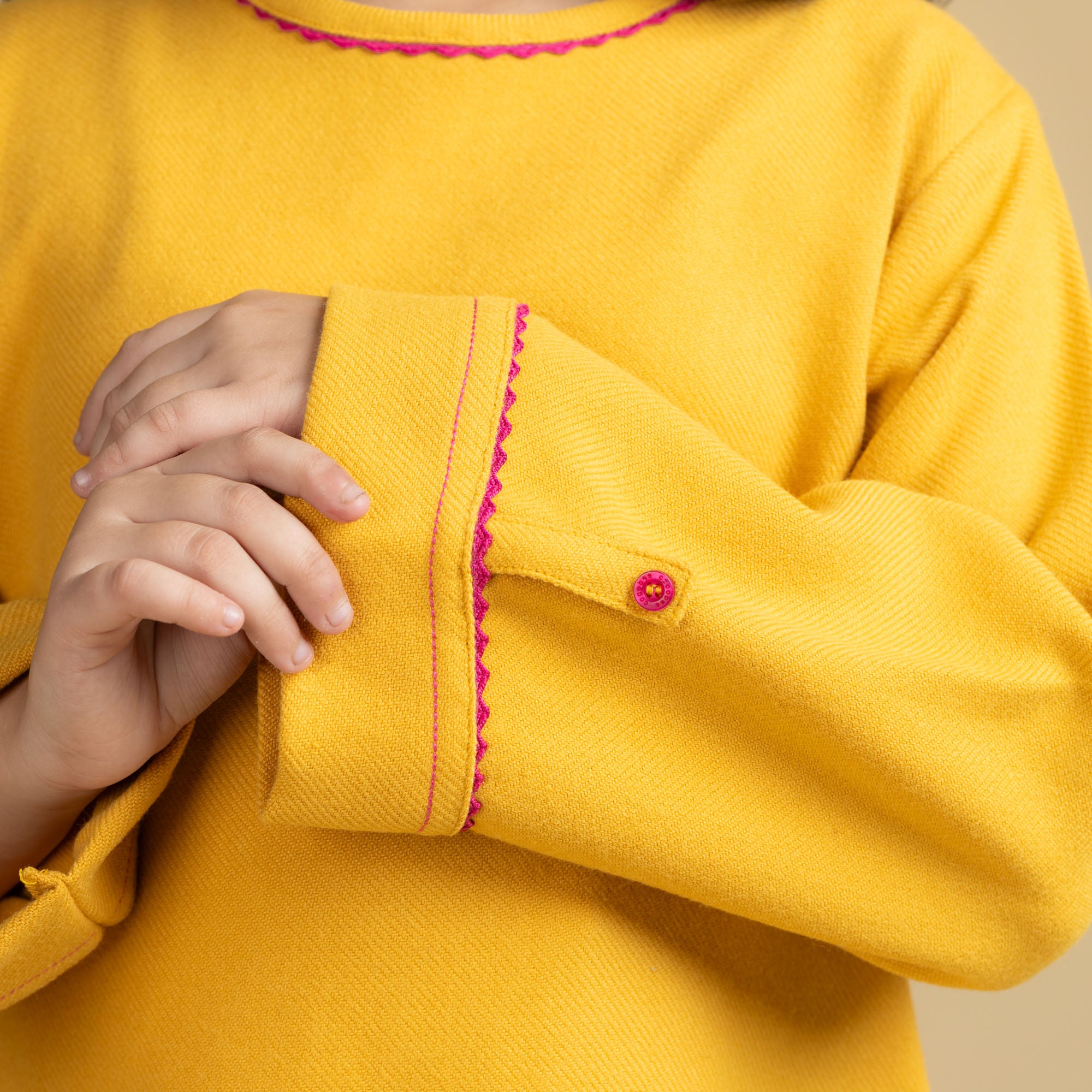 Posh Yellow Embroidered Top