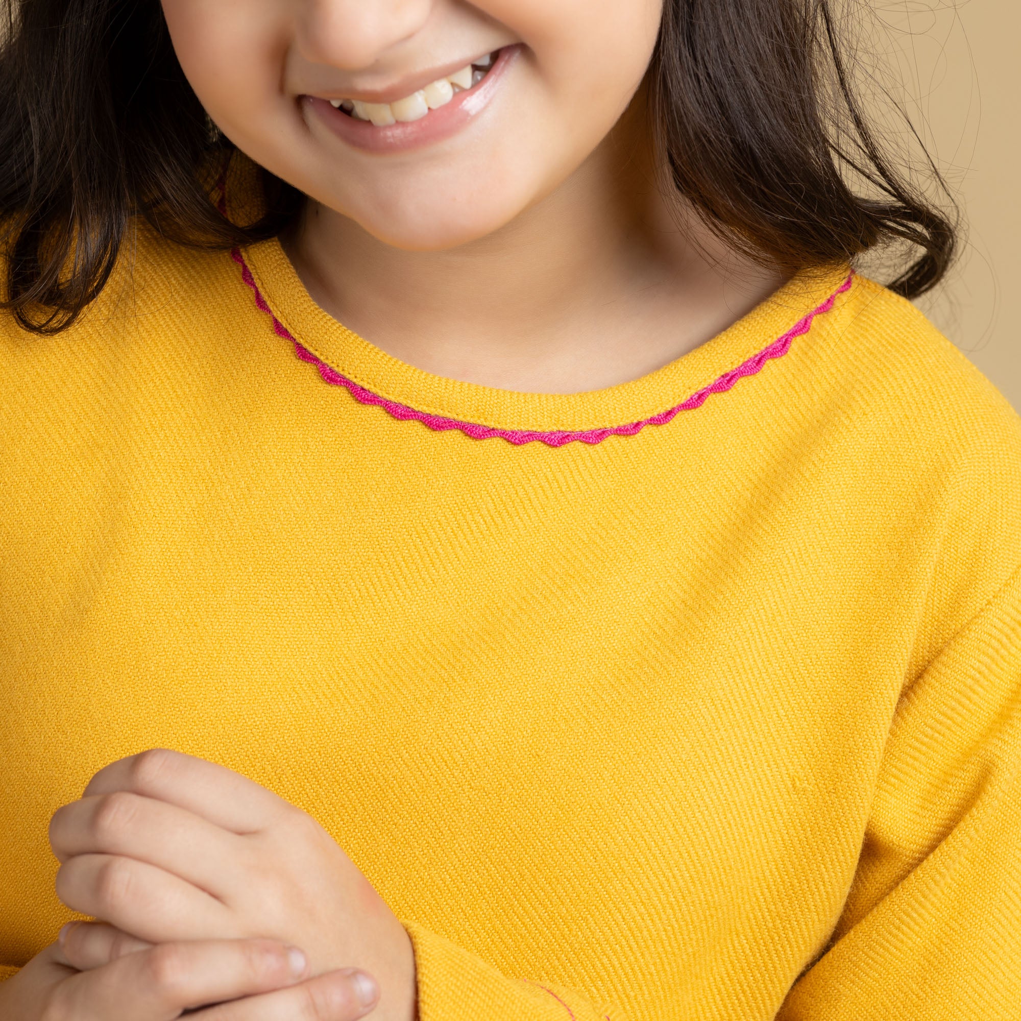 Posh Yellow Embroidered Top