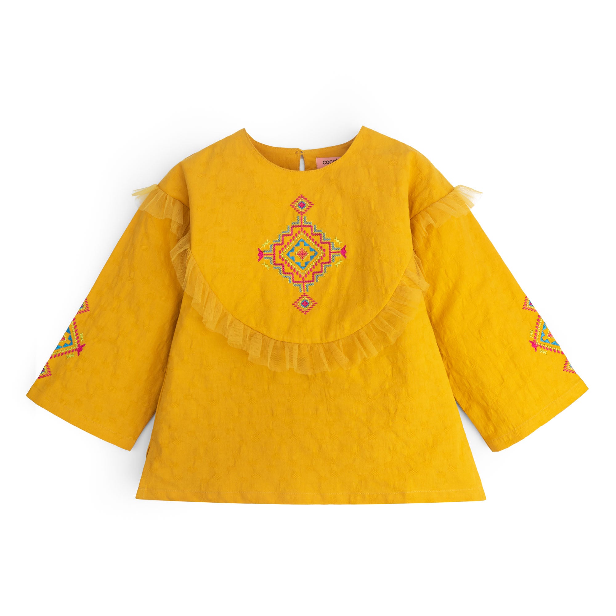 Sun-flare Embroidered Top