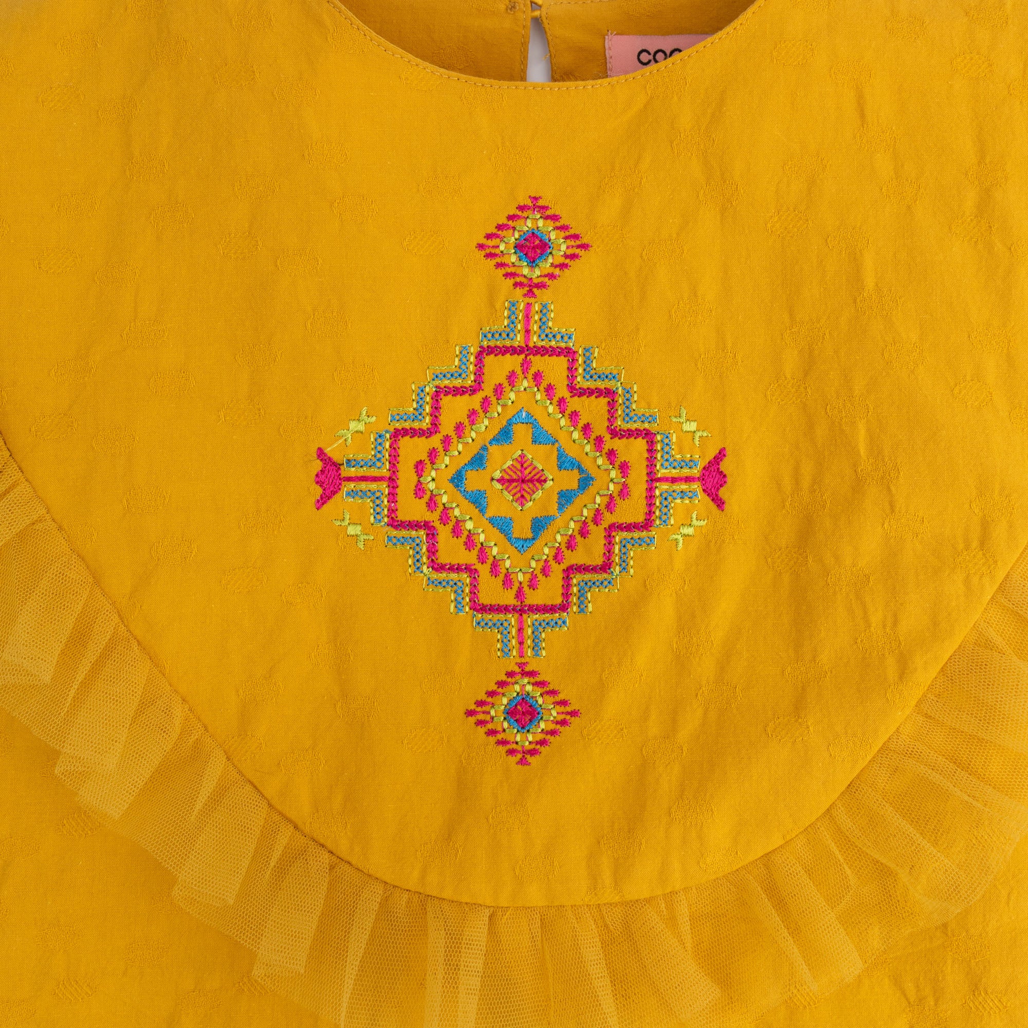 Sun-flare Embroidered Top