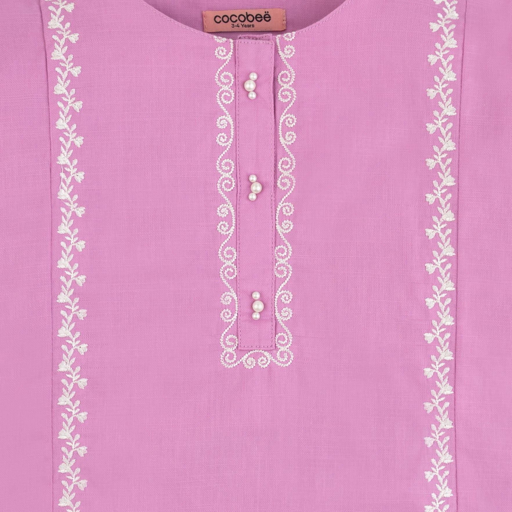Lavender Embroidered Top