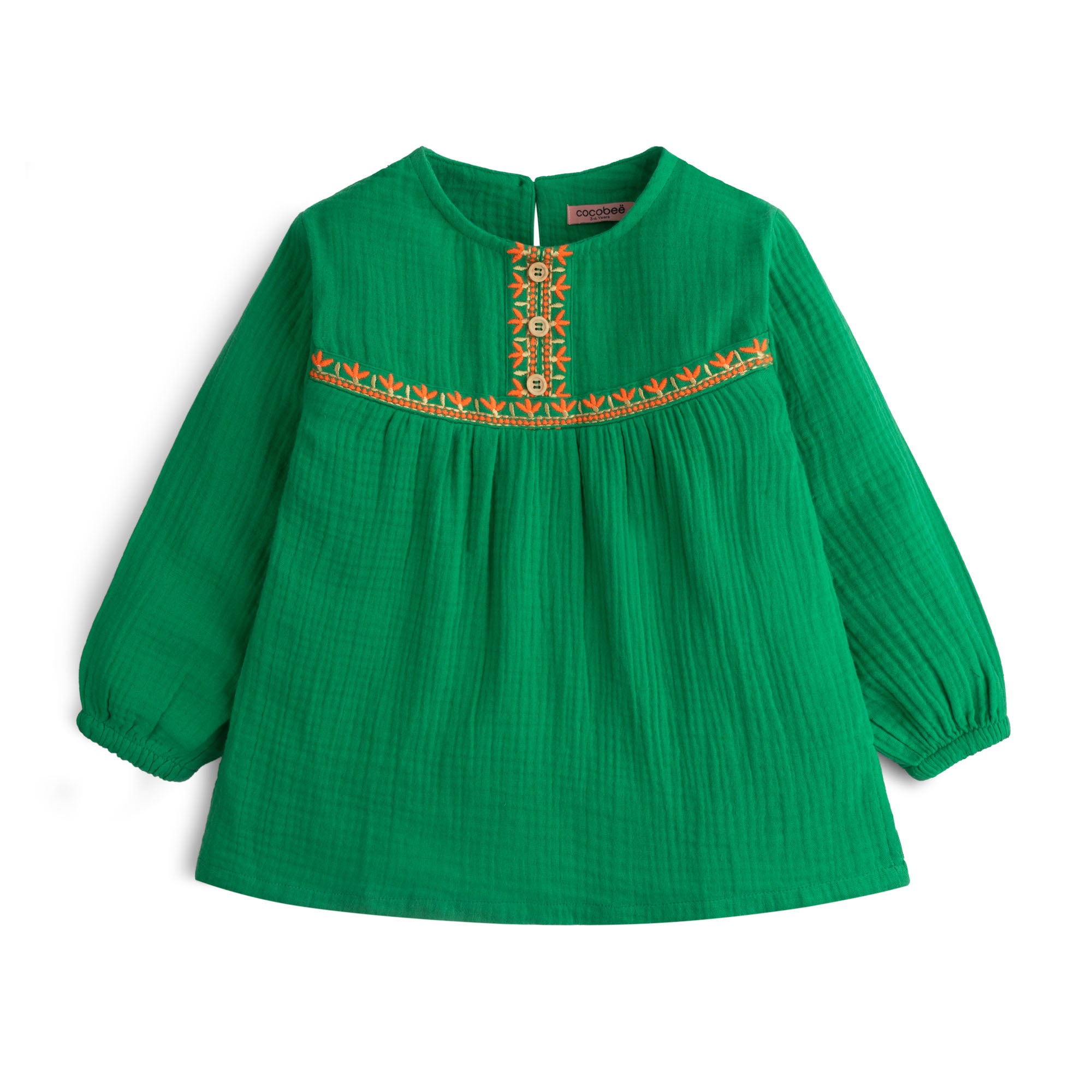 Jade Embroidered Top