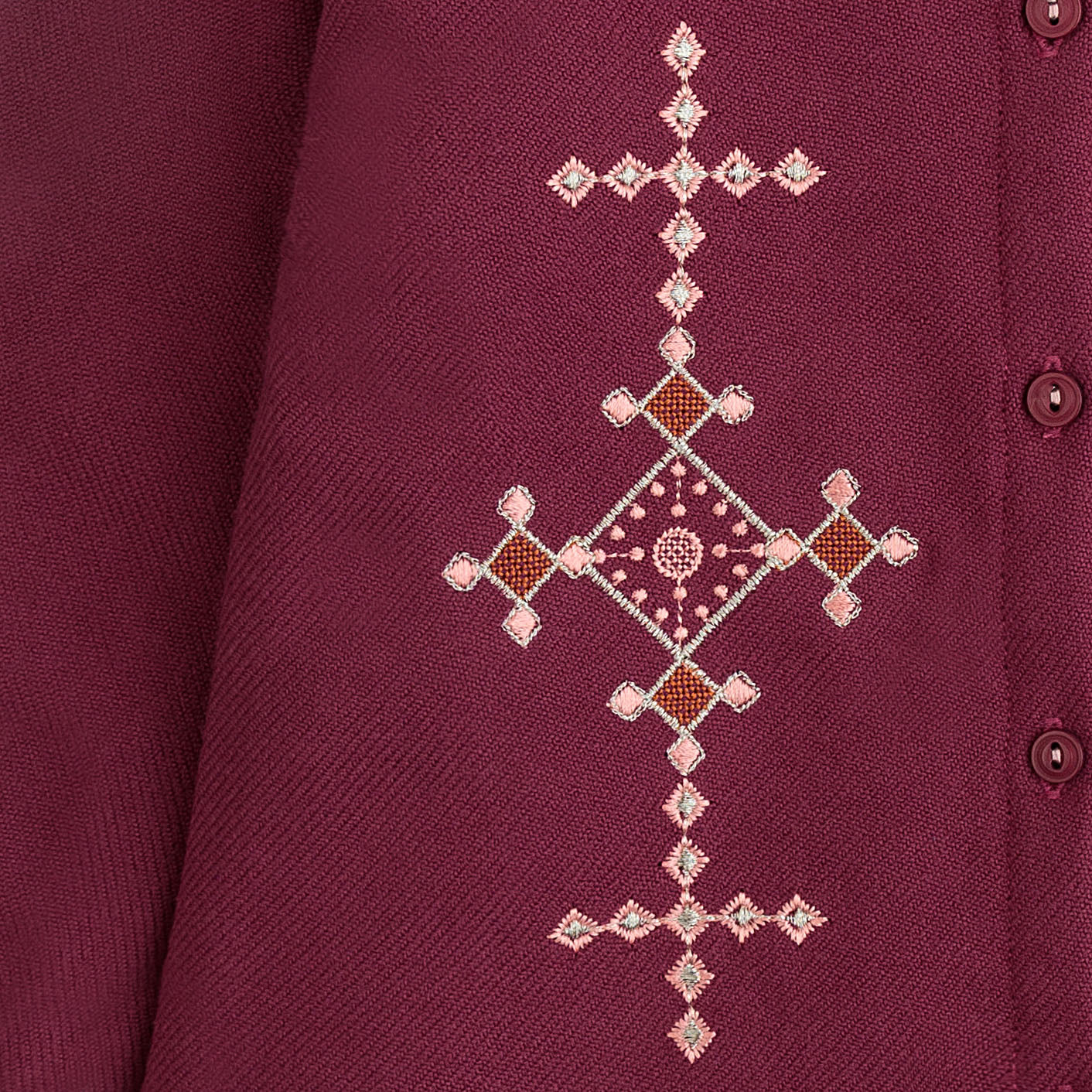 Berry Cross Stitch Top