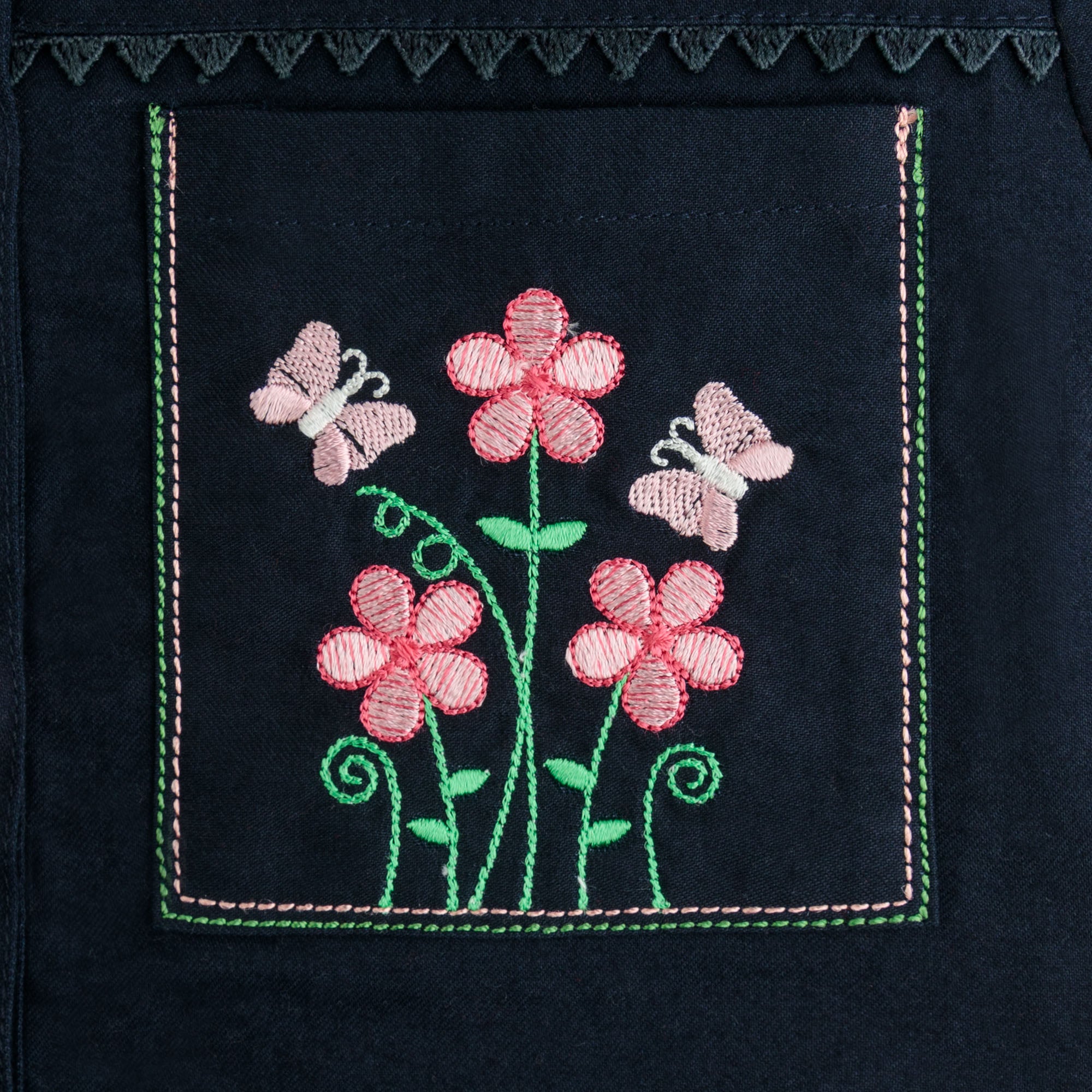 Floral Blue Button-Down Top