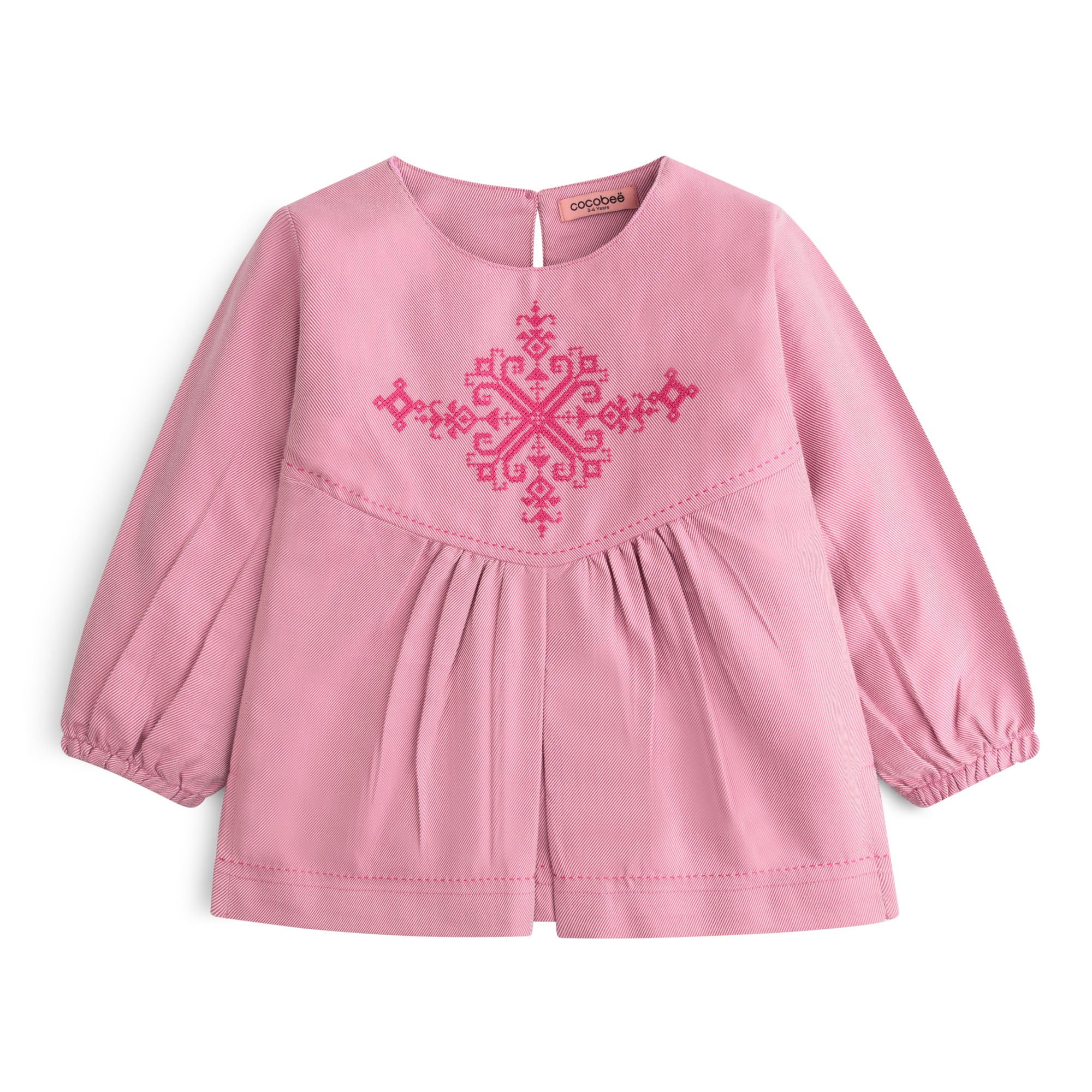 Ethno-Stitch Embroidered Top