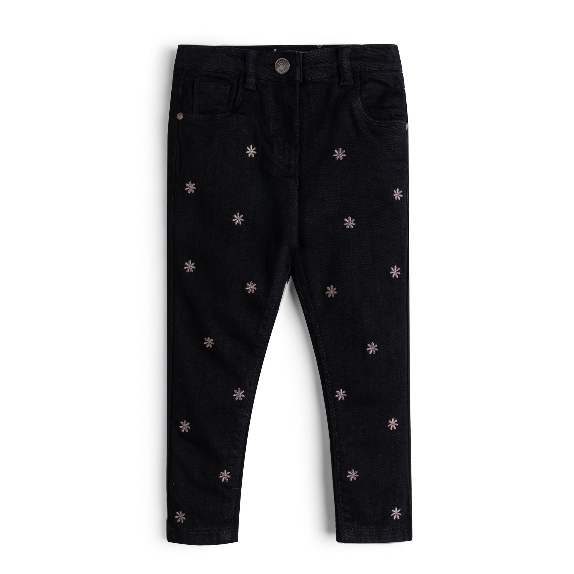 Black Embellish Girls Denim