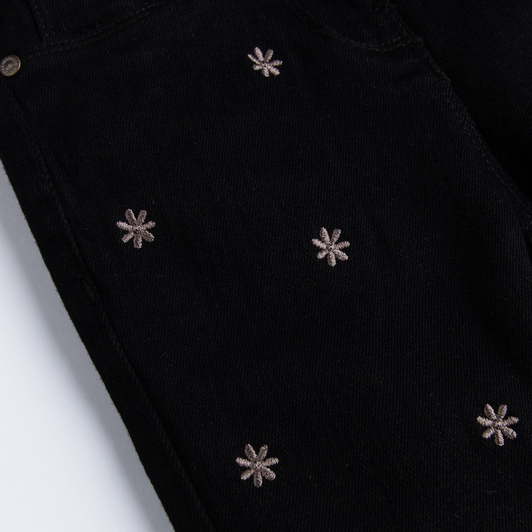 Black Embellish Girls Denim