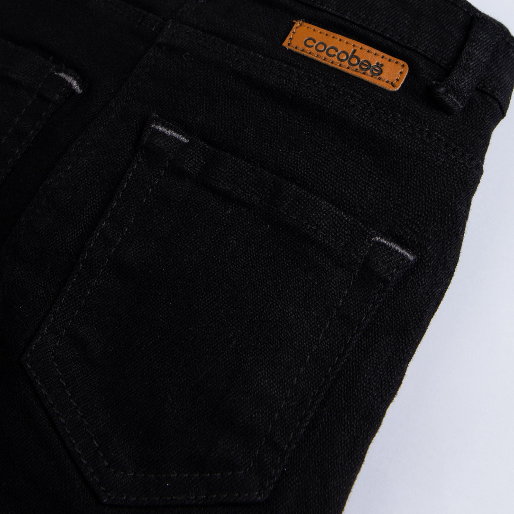 Black Embellish Girls Denim