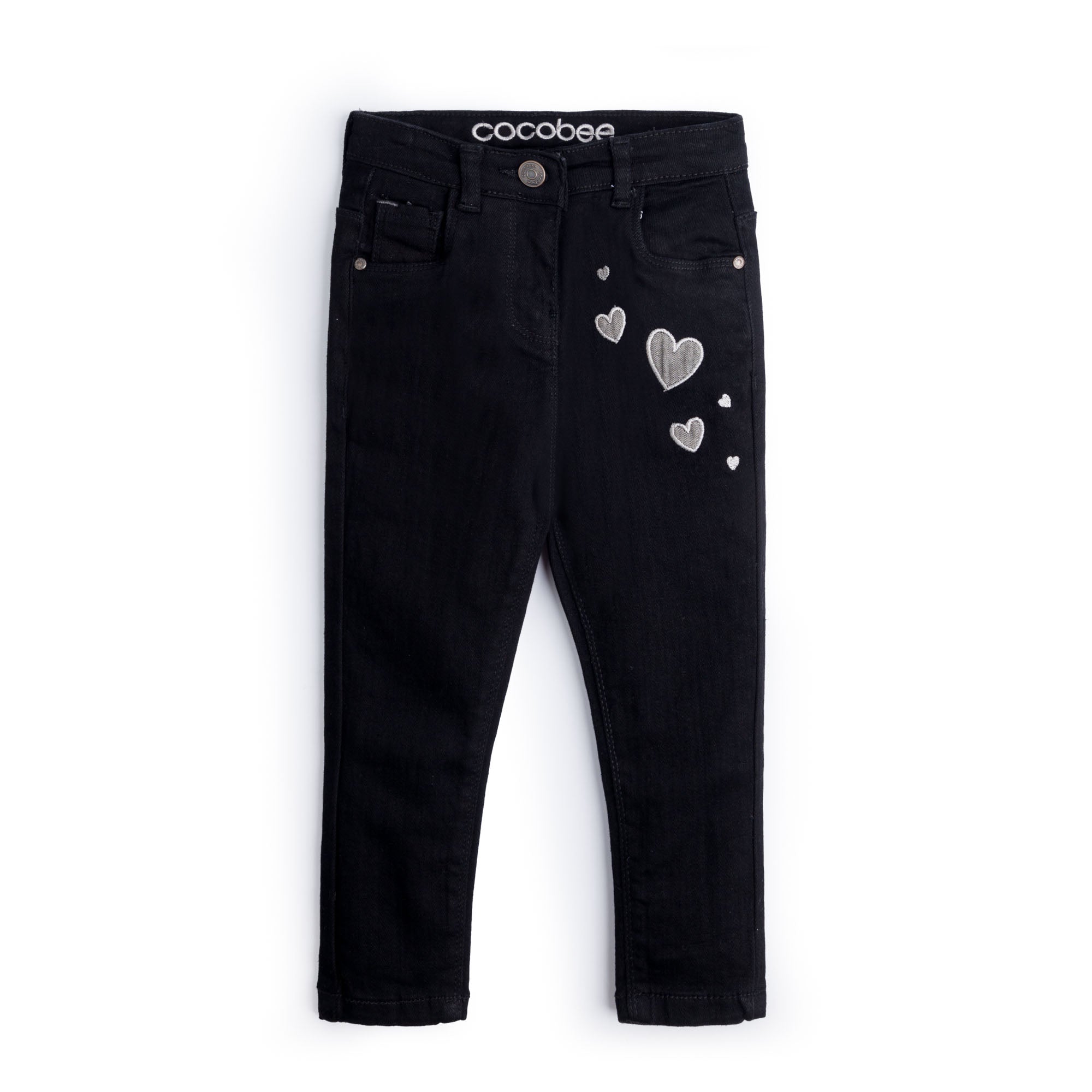 Embroidered Black Denim Pant