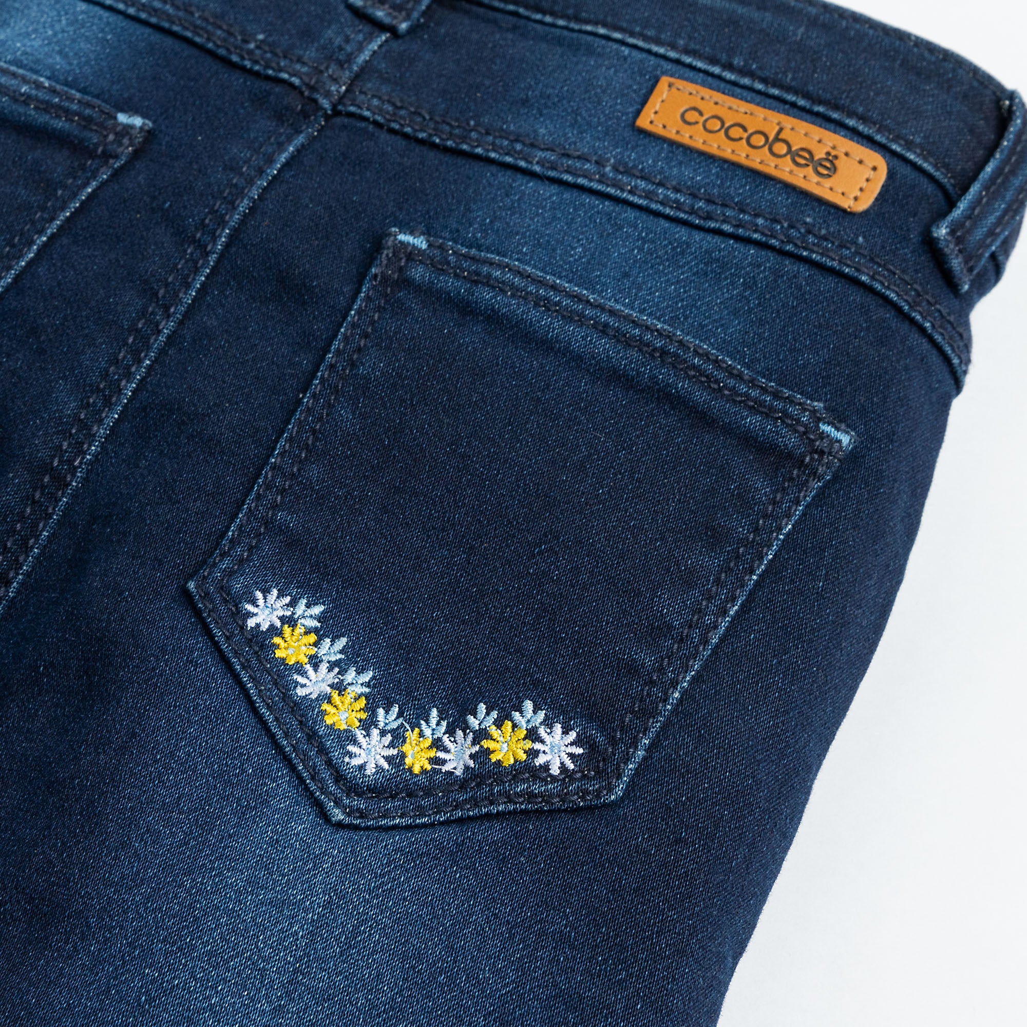 Narrow-fit Embroidered Denim