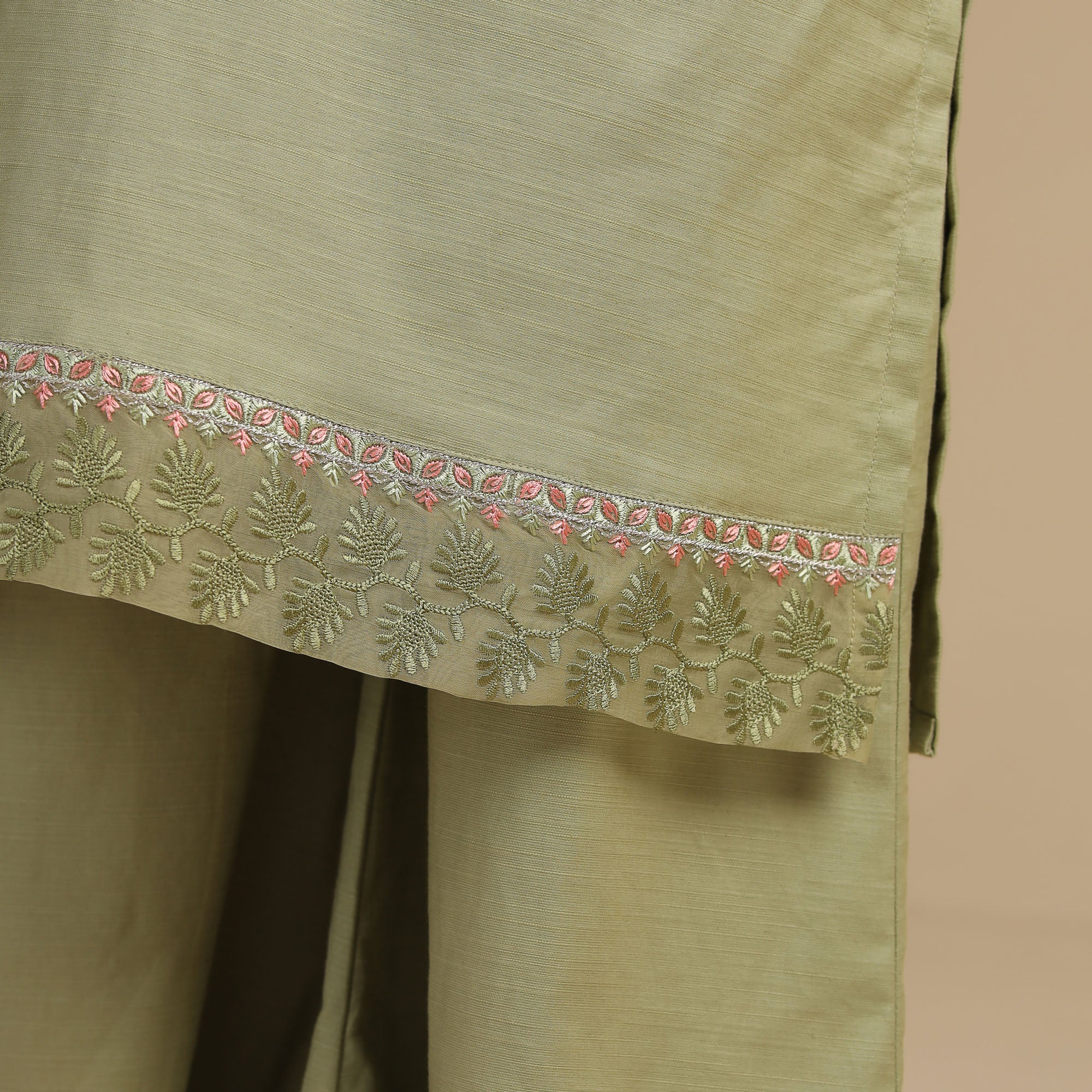 Sage Green Embroidered Two-Piece