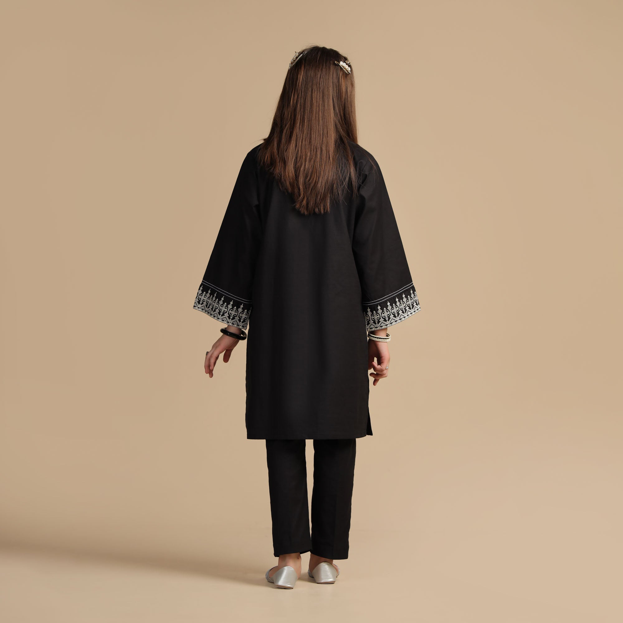 Midnight Charm Embroidered Dress