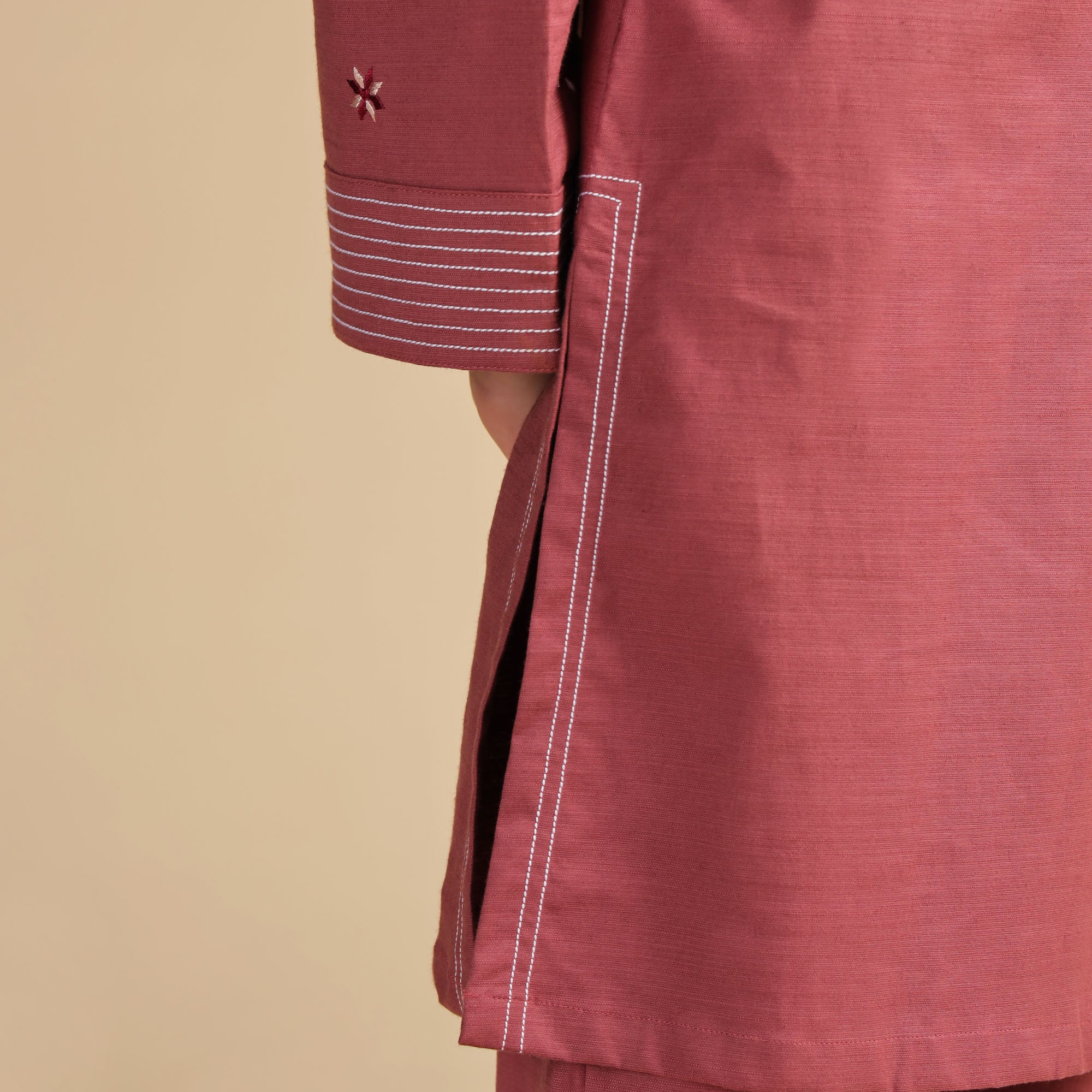 Dusty Rose Embroidered Two-Piece