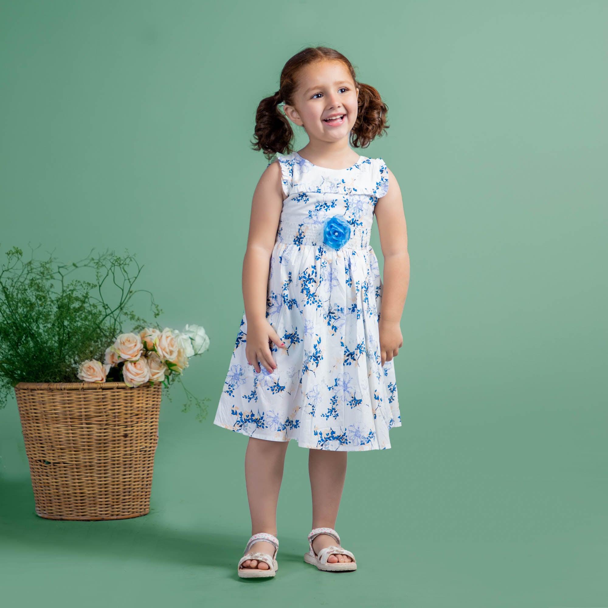 Smocked Printed Frock