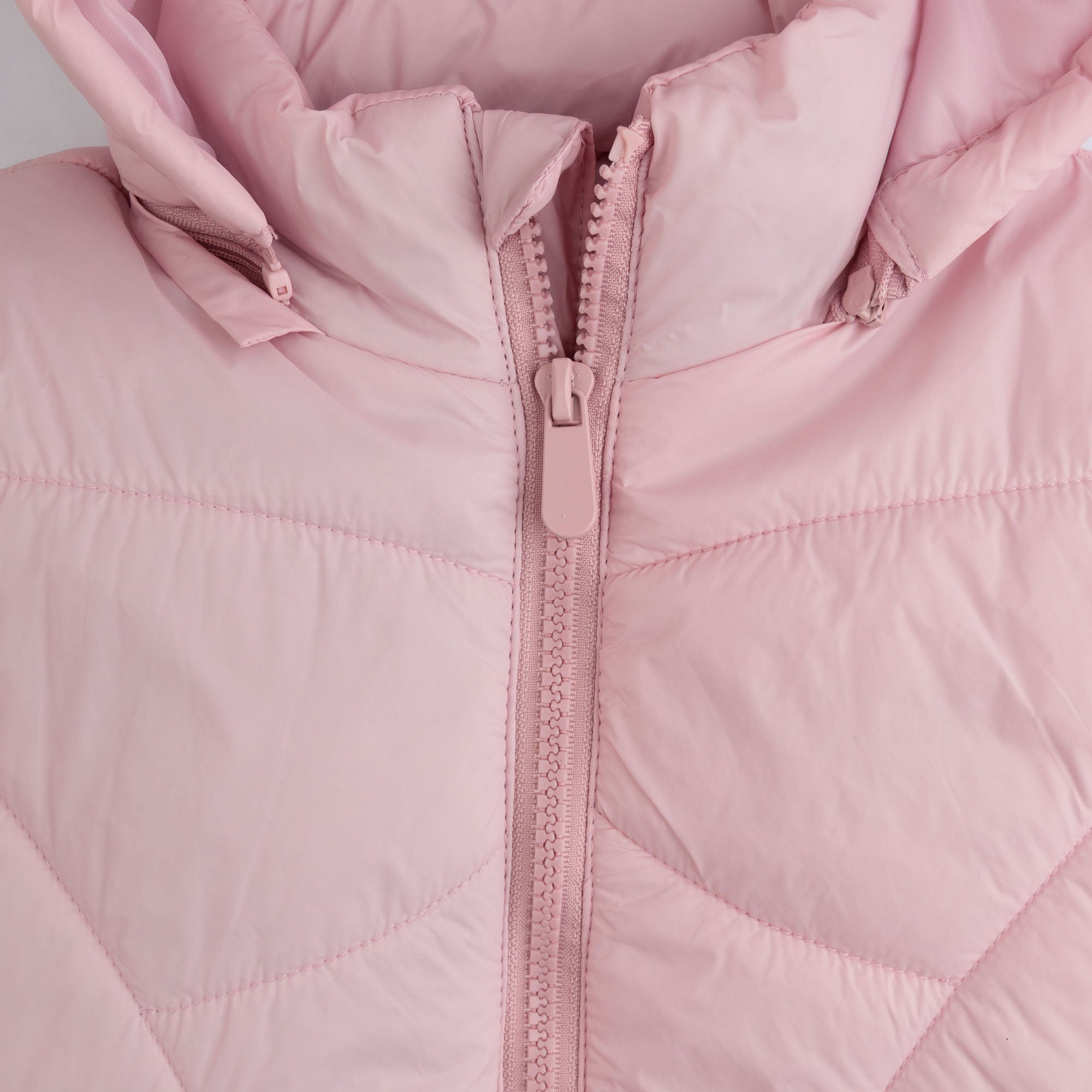Pastel Pink Hooded Puffer Vest