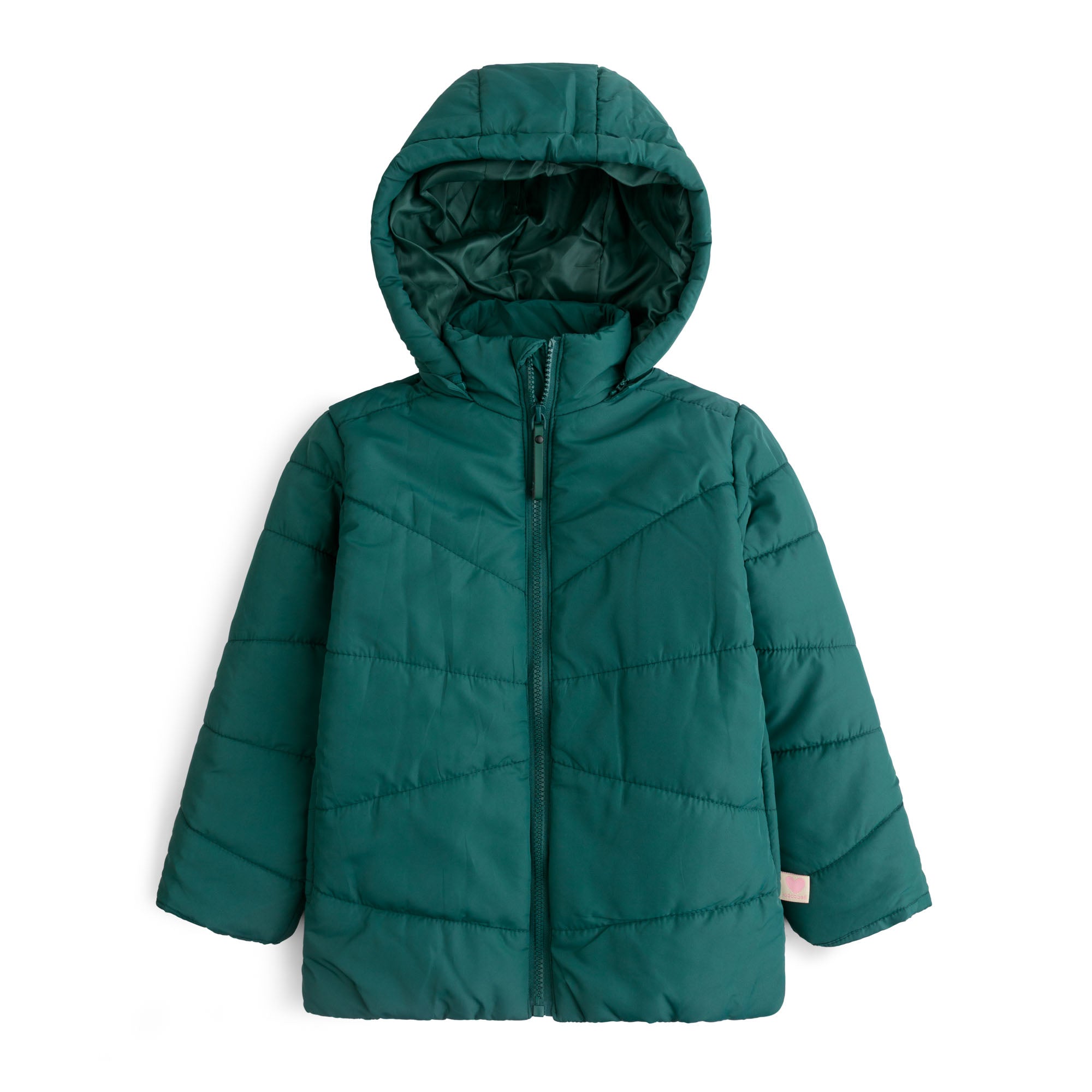 Teal Green Hooded Puffer