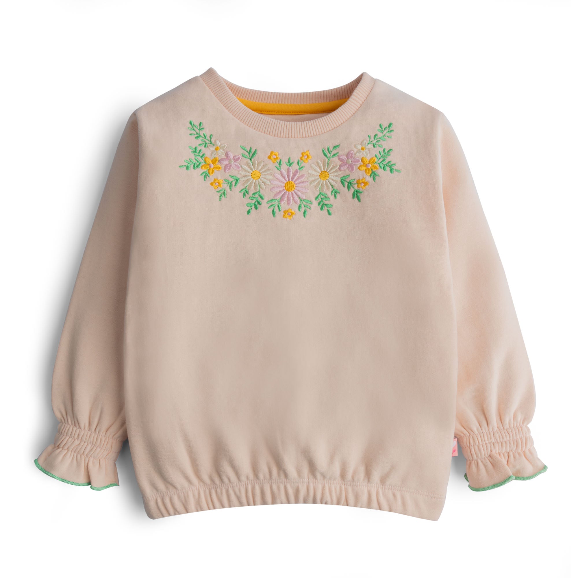 Pastel Pink Embroidered Sweatshirt