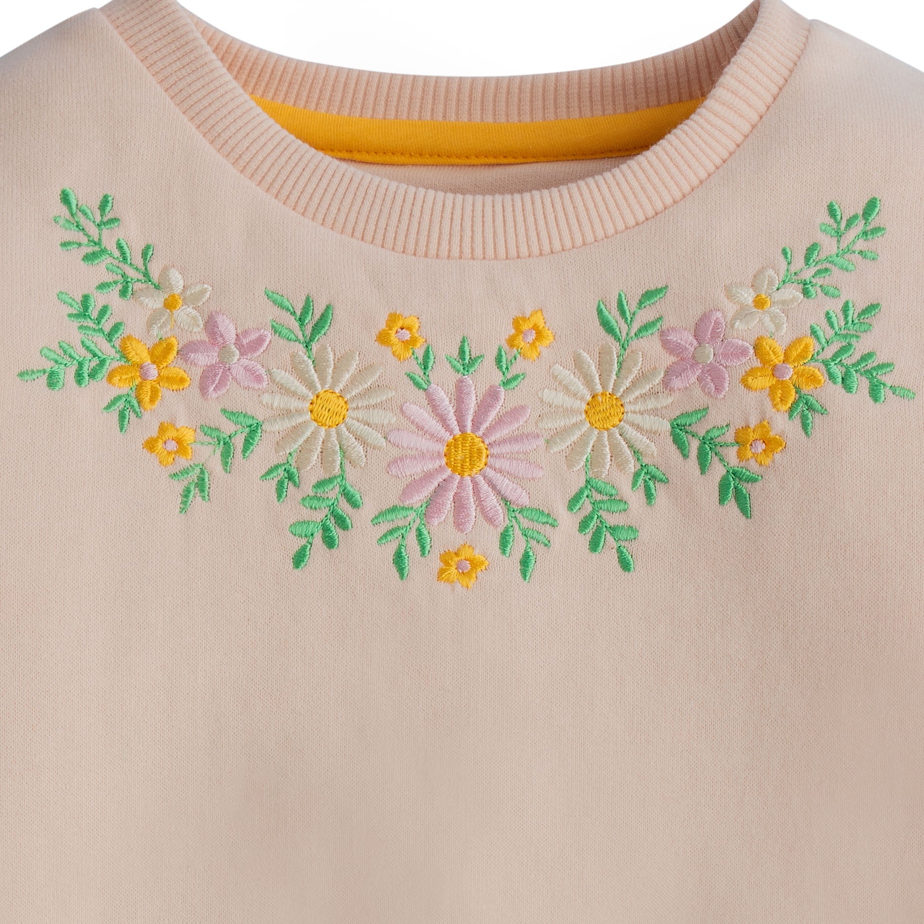 Pastel Pink Embroidered Sweatshirt