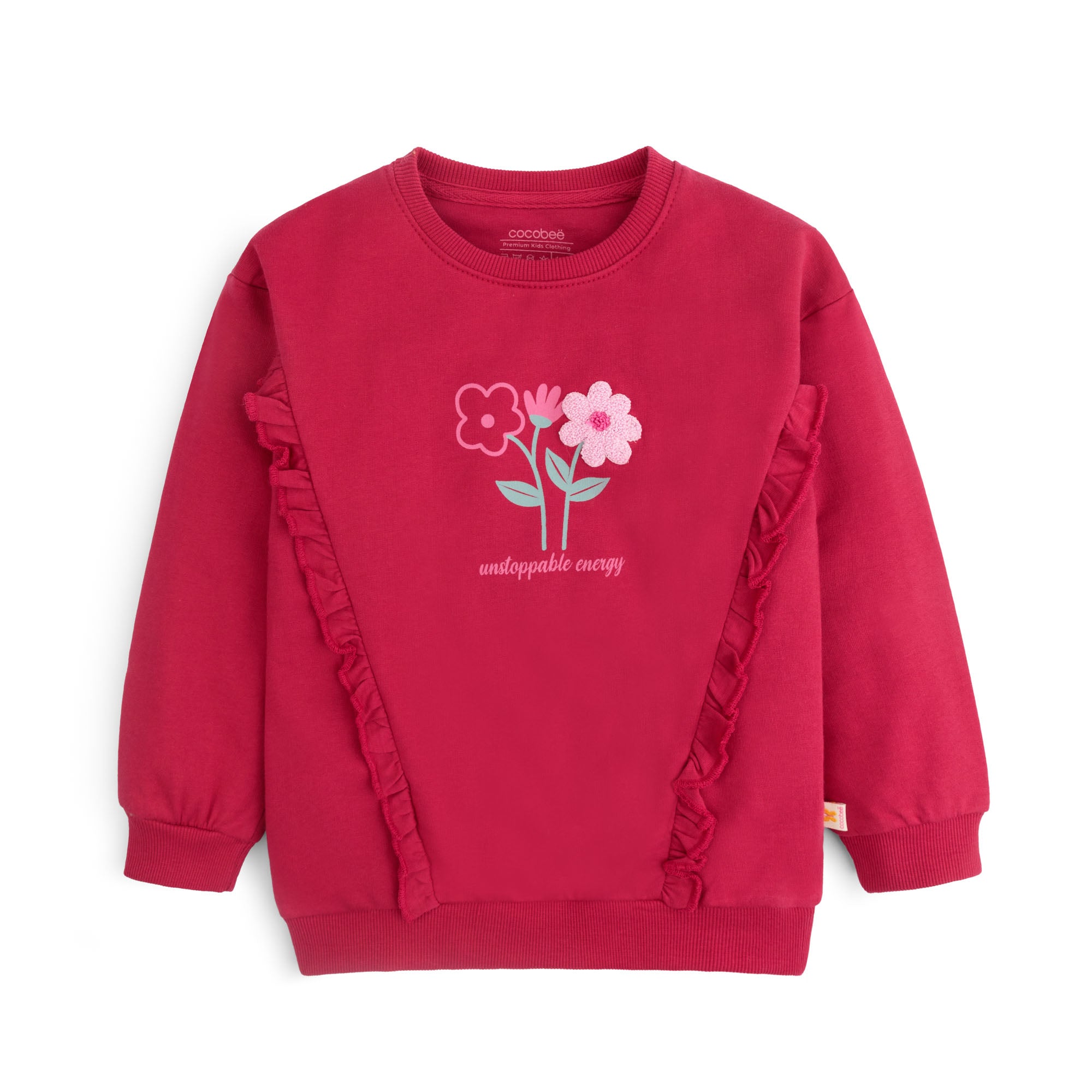 Bloom-Wave Frilly Sweatshirt